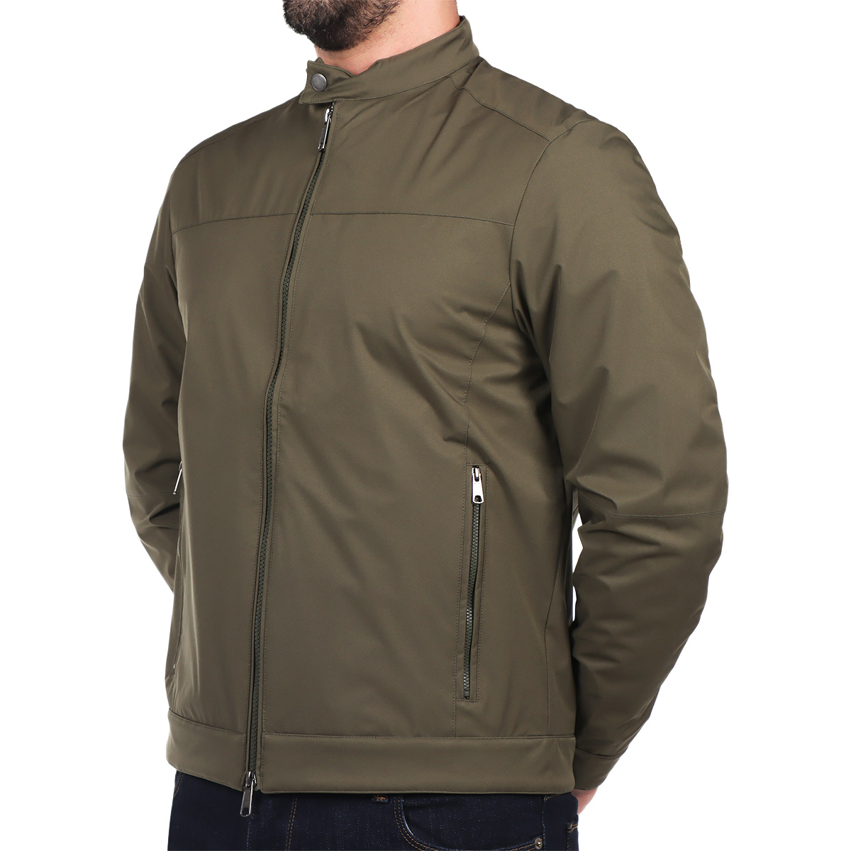 Chamarra Ligera Poli&eacute;ster Cuello Alto Bruno Magnani Hombre image number null