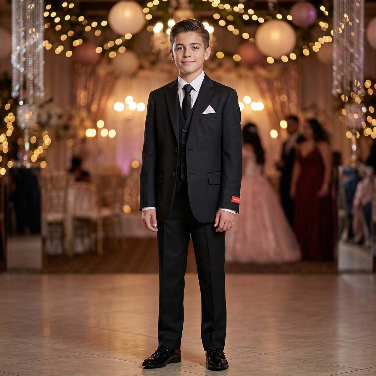 Traje De Vestir 2 Pzas Negro Para Ni&ntilde;o image number null