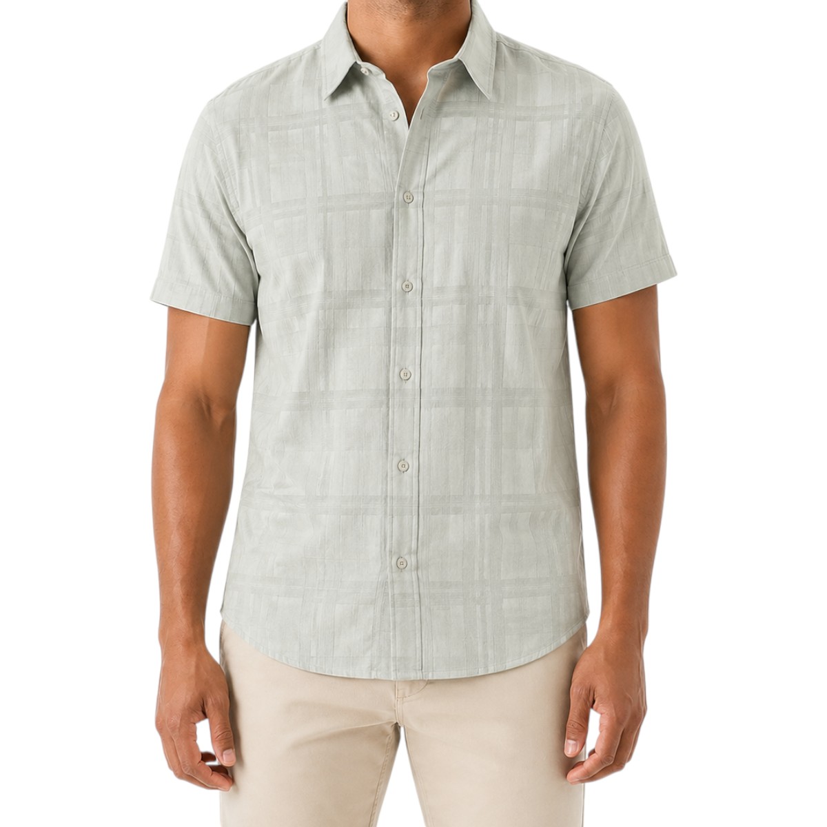 Camisa Regular Fit Guess Factory Manga Corta para Hombre image number null