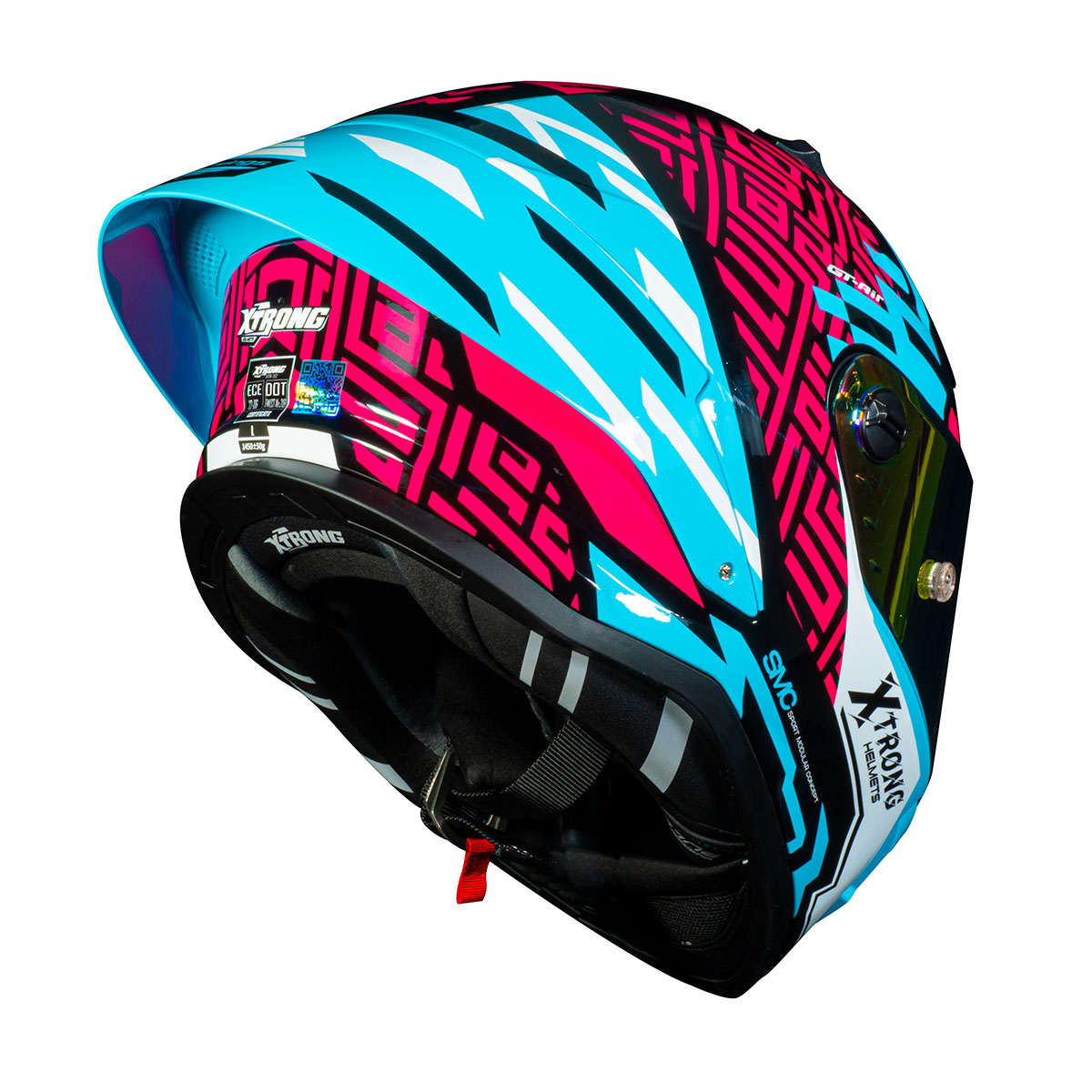 CASCO INTEGRAL XTR-352 R1 STRIKER AZUL BLANCO BRIL image number null