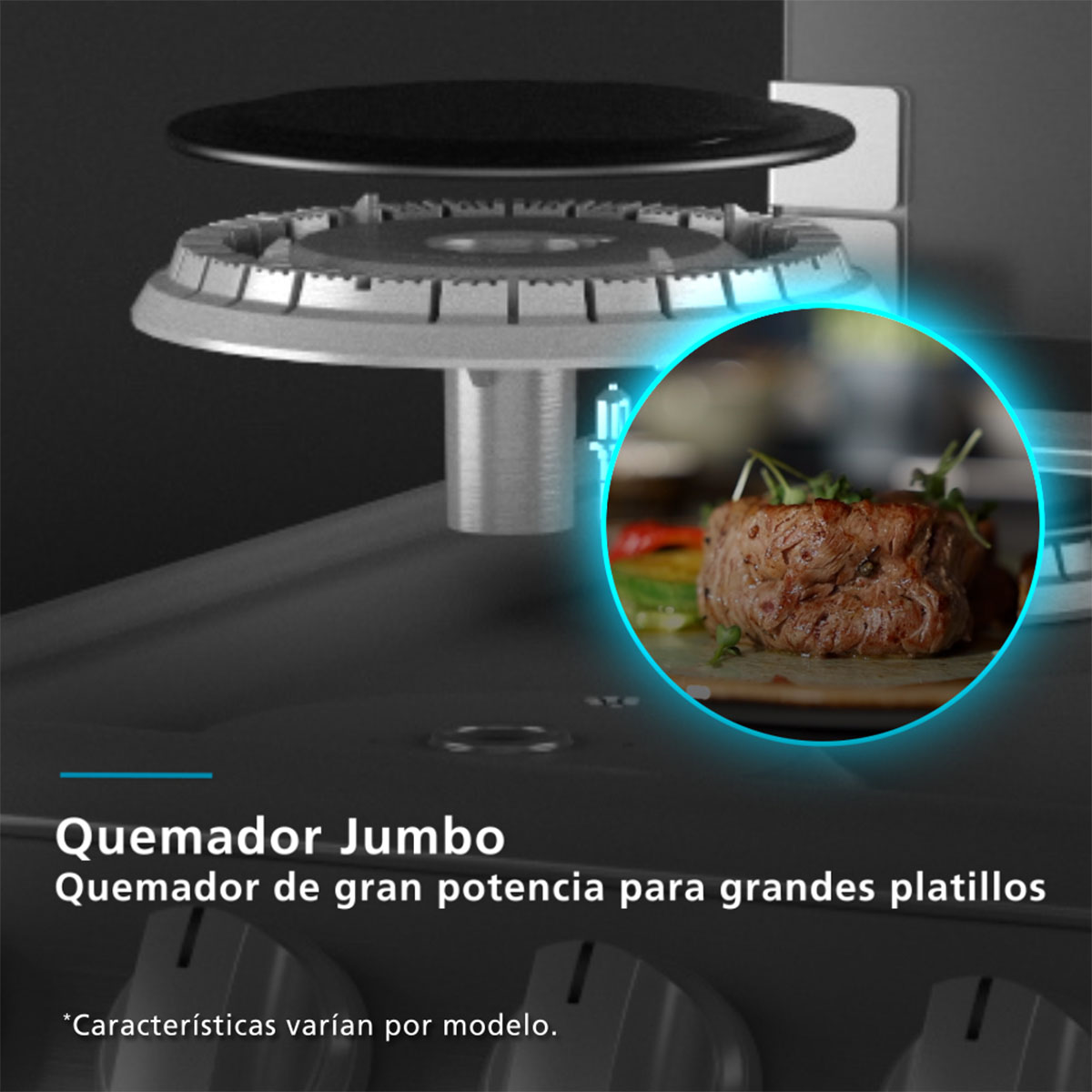 Combo Mabe Parrilla y Campana 76cm Pm76 50cm 7640 image number null