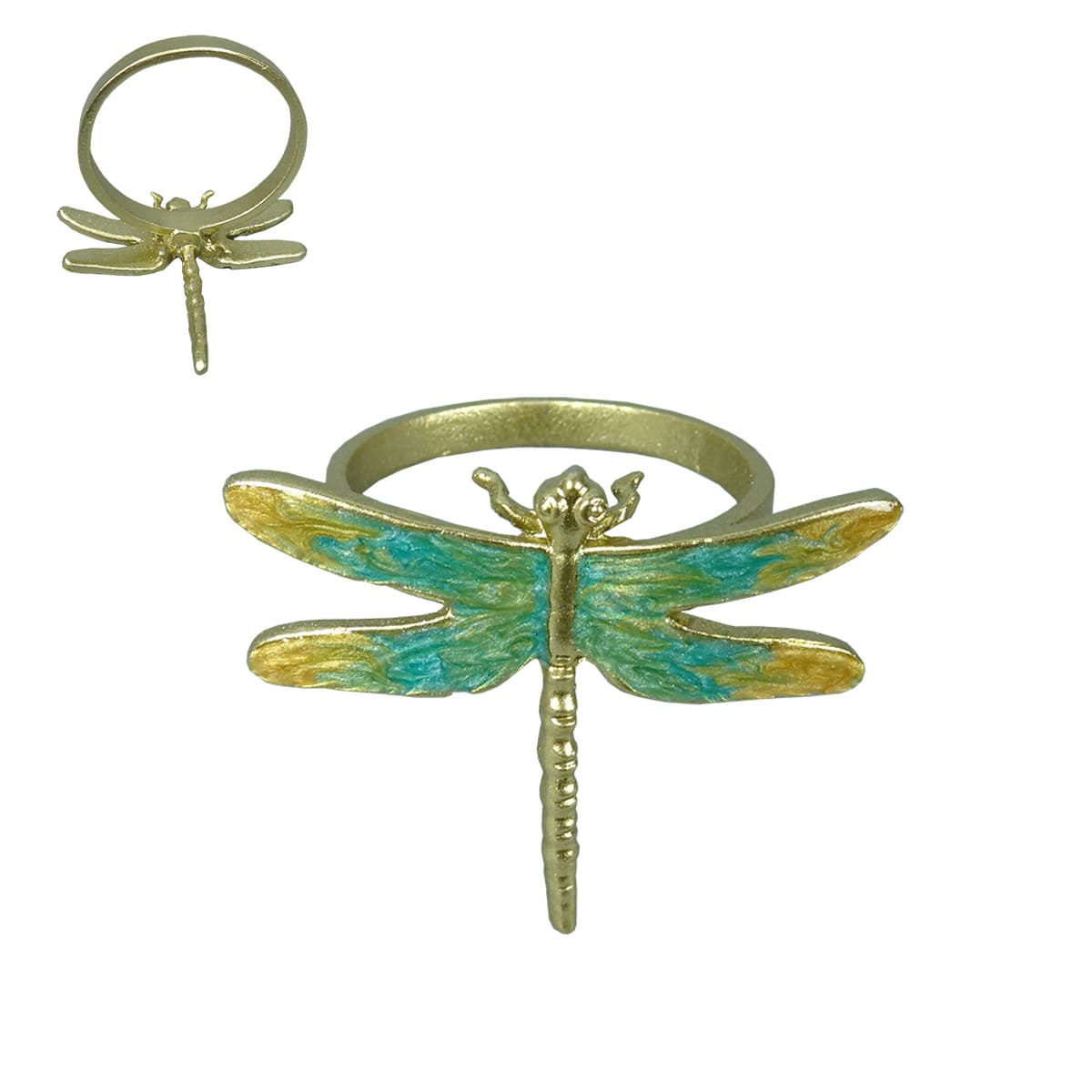 Anillo Servilletero Libelula Turquesa Vintage Home image number null