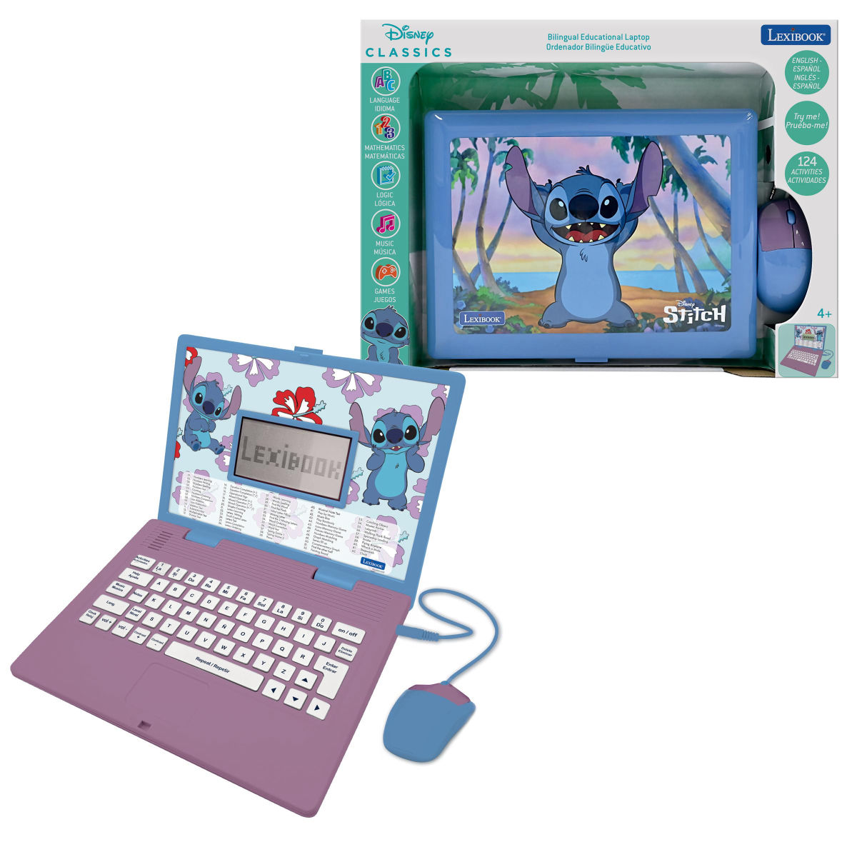 Laptop Educativo Bilingue Stitch Lexibook image number null