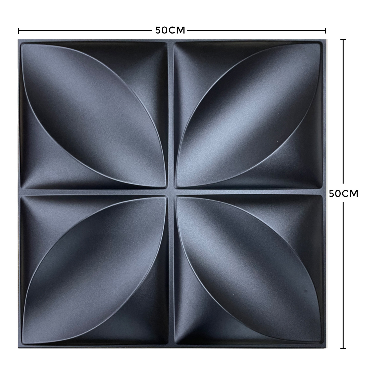 Panel Decorativo 3d Tr&eacute;bol Negro Para Muros 50 X 50 Cm Deco PVC image number null