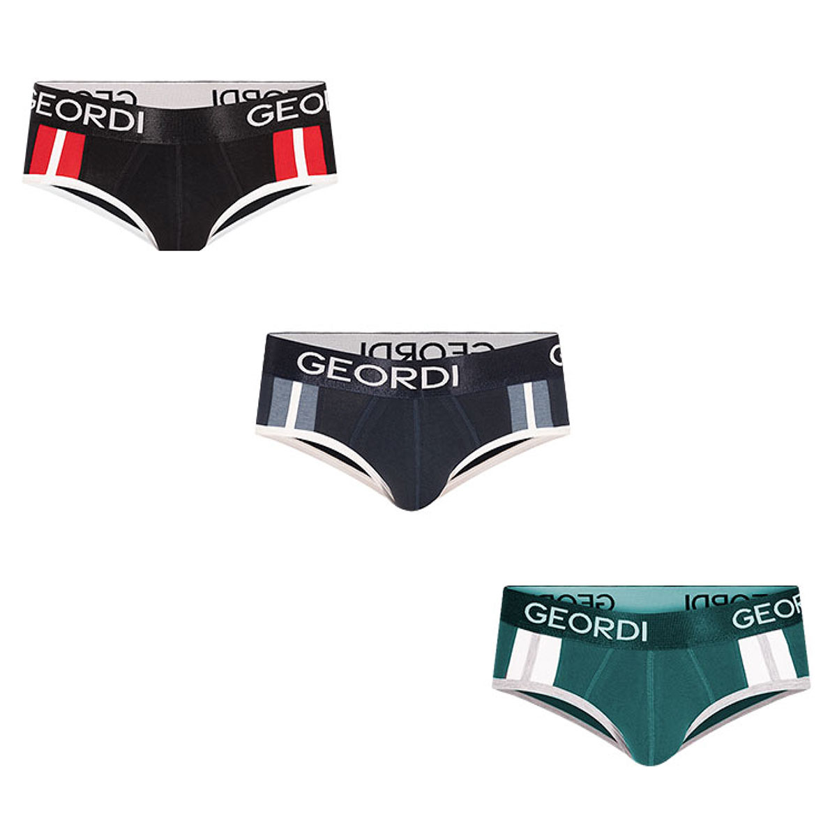 Set 3 Trusas Breaf Geordi para Hombre image number null