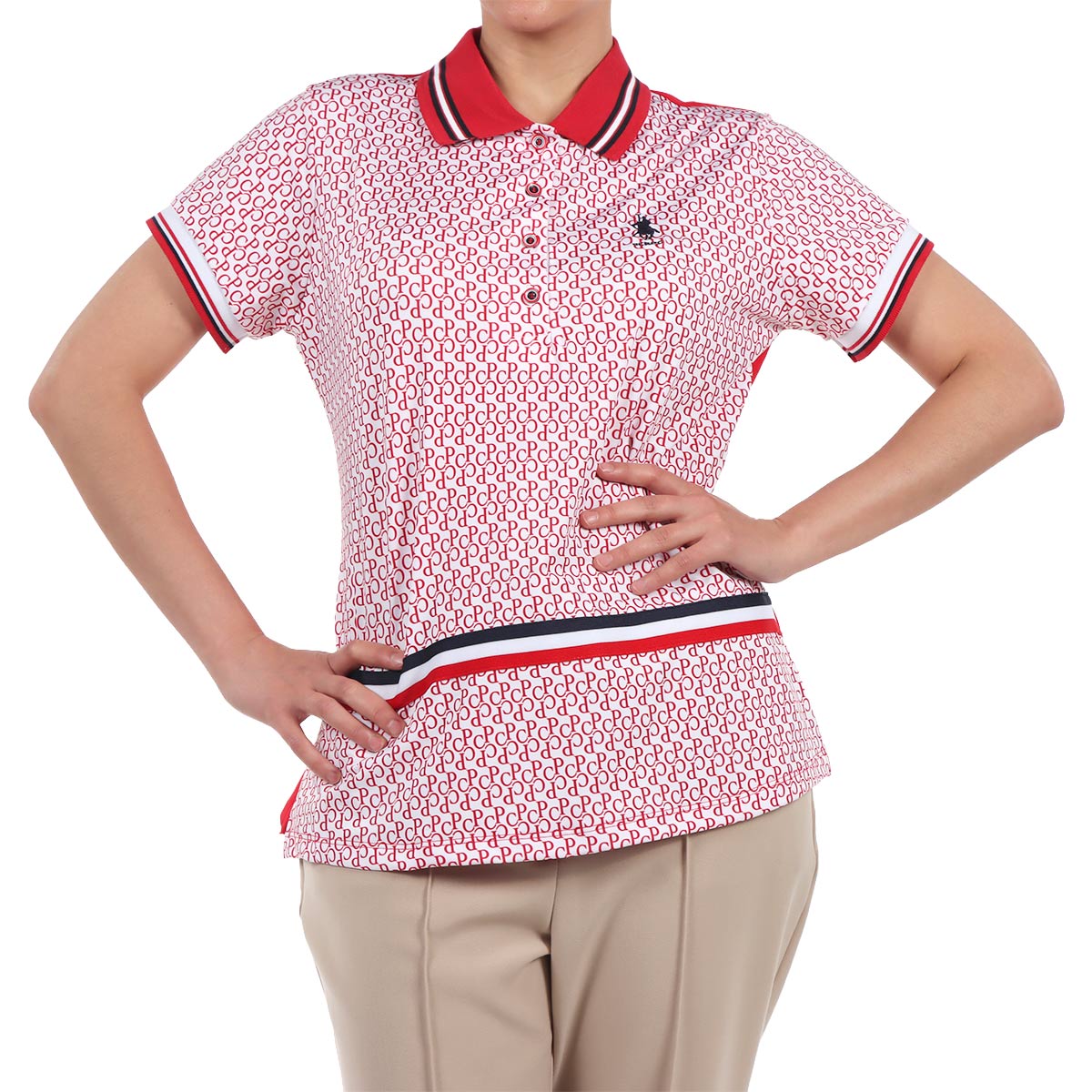 Playera Polo Manga Corta Estampada Logo Royal Polo Club para Mujer image number null