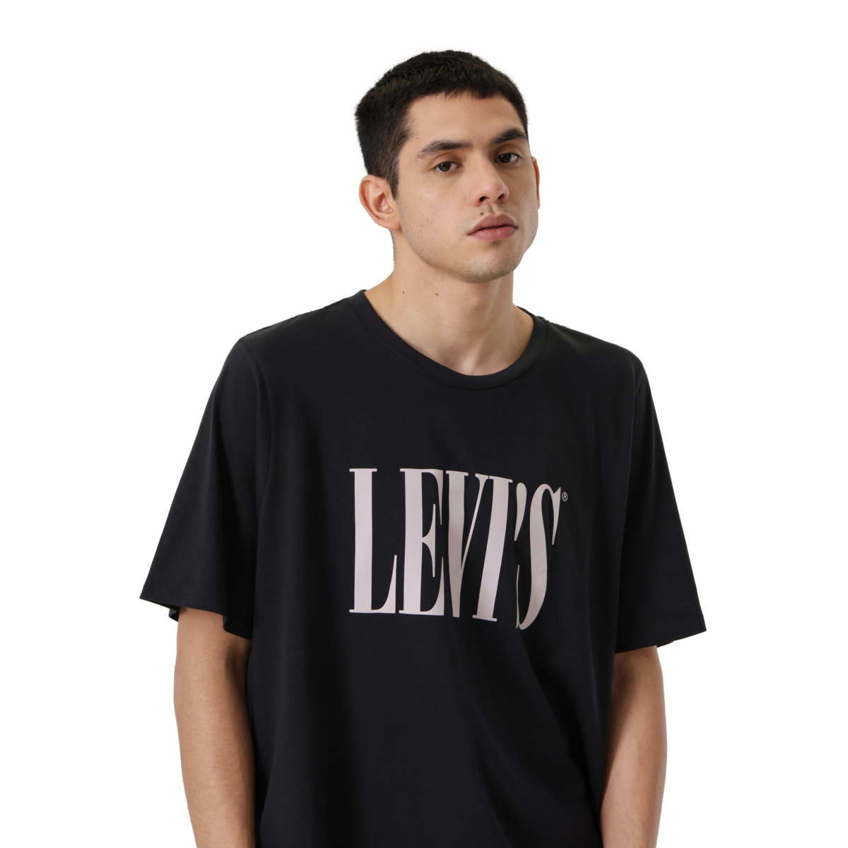 Playera con Grafico Levi's Negro Manga Corta para Hombre Plus image number null