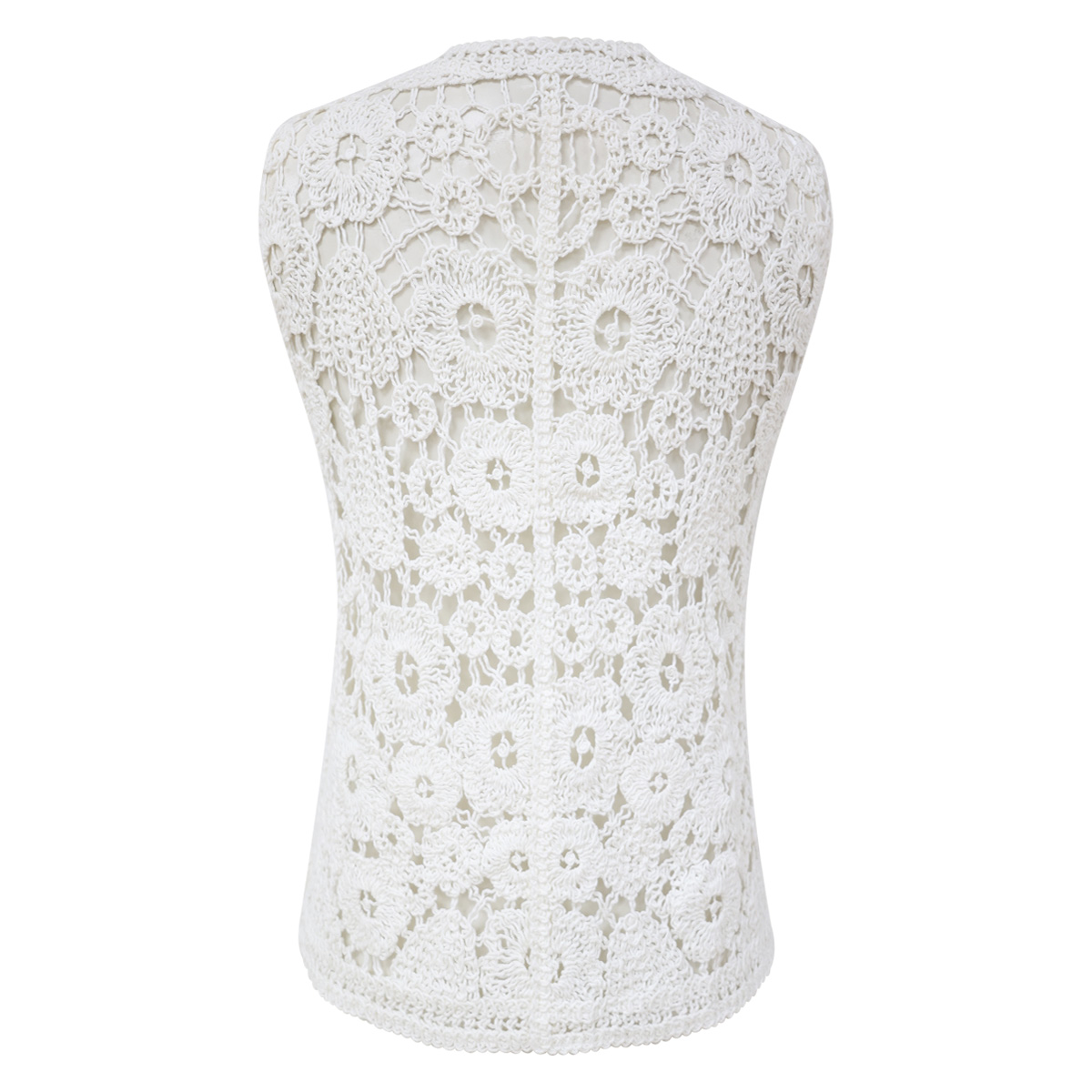 Chaleco de crochet con motivos florales para Mujer Petite JUST BY BASEL image number null