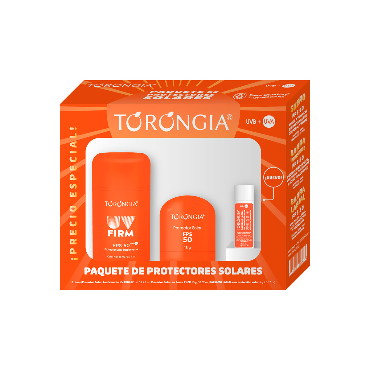 Kit Protector Solar Reafirmante Torongia image number null
