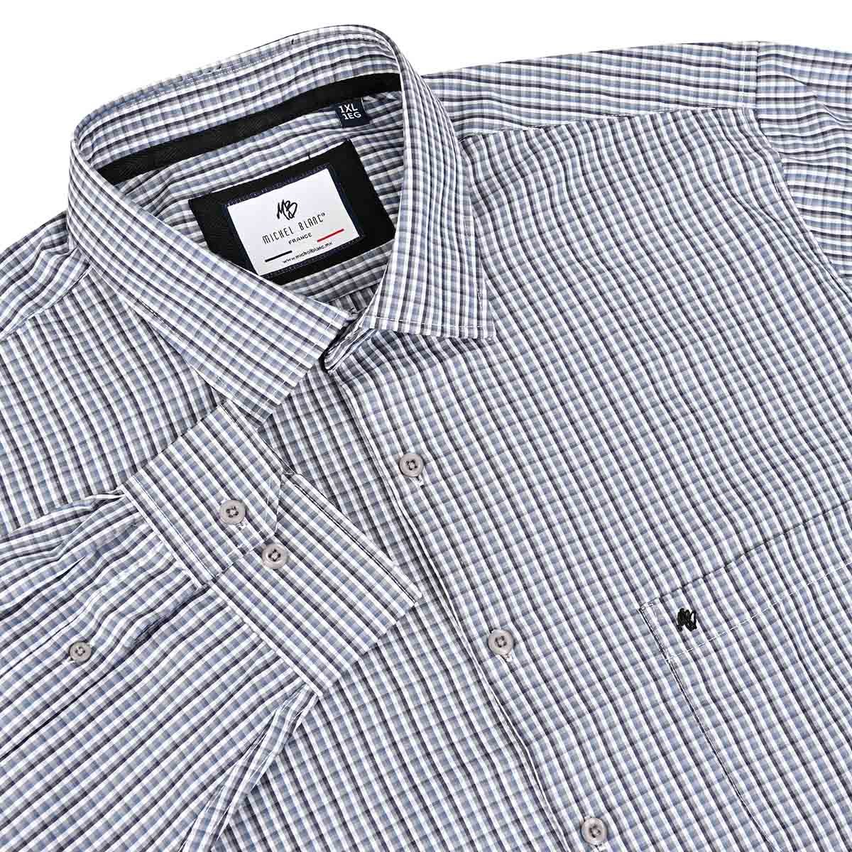 Camisa Manga Larga Michel Blanc Cuadros para Hombre Plus image number null