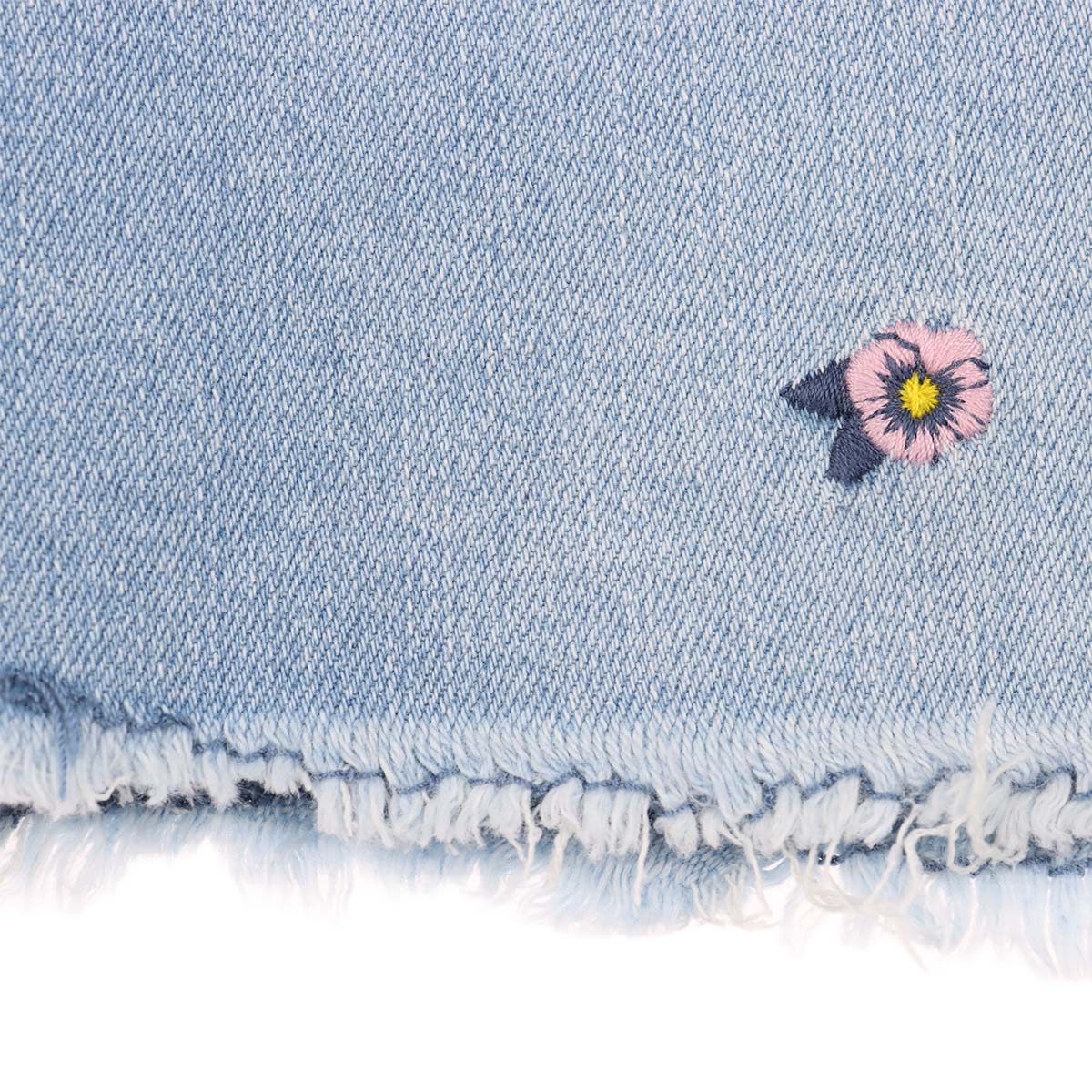 Short Mezclilla Bordado Flores Casual Jeanious Ni&ntilde;a image number null