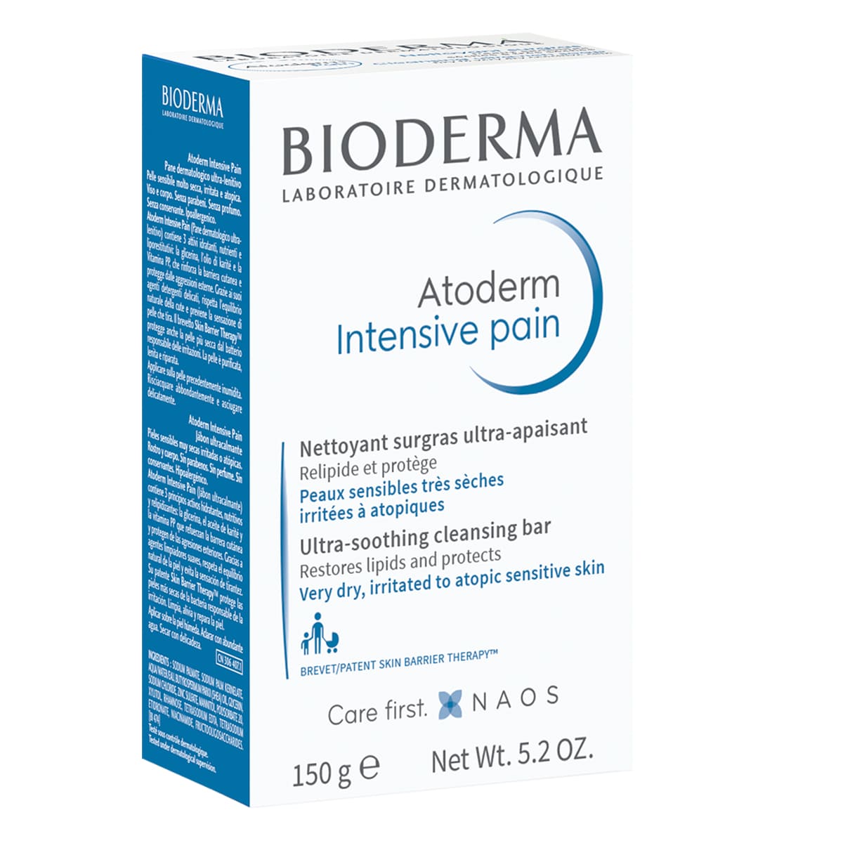 Bioderma Atoderm Barra Limpiadora Suave, Antibacterial Que Calma la Comez&oacute;n, 150 g image number null