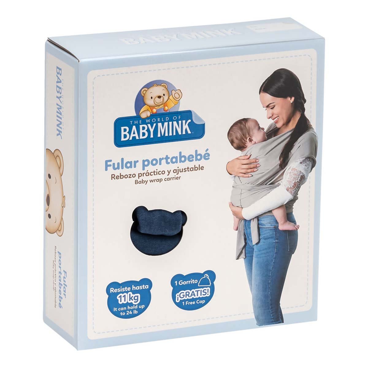 Fular Portabeb&eacute; El&aacute;stico Baby Mink image number null