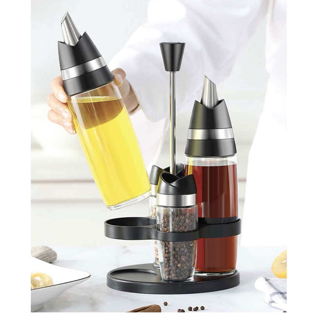 Set 5 Piezas Porta Condimentos Premium Con Stand  Swissland image number null