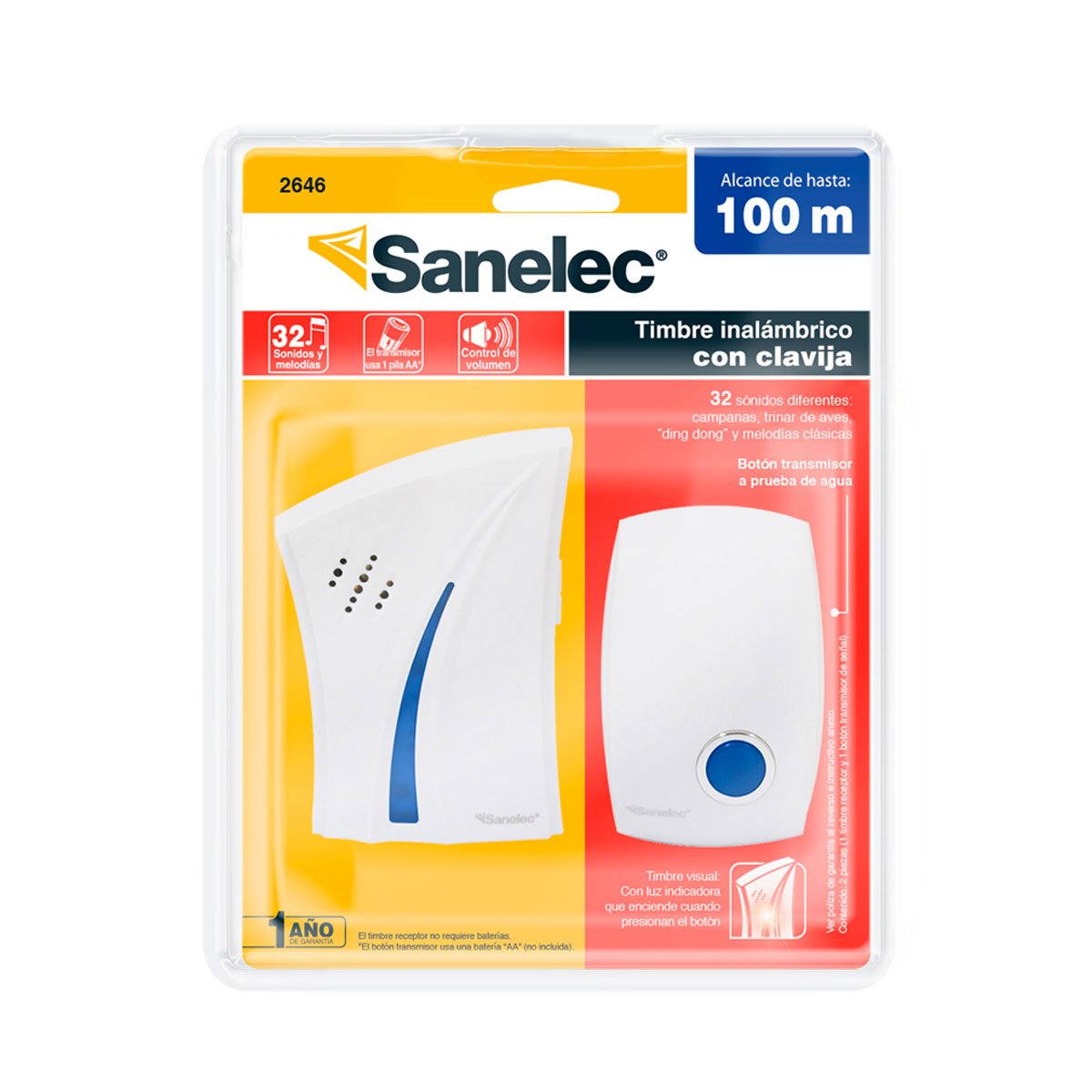Santul Timbre Inal&aacute;mbrico Con Clavija Azul image number null