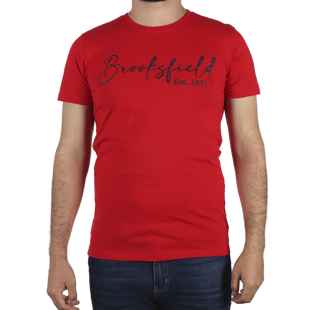 Playera Algod&oacute;n Cuello Redondo Logo Brooksfield para Hombre image number null