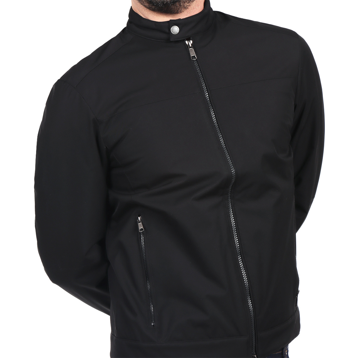 Chamarra Ligera Poli&eacute;ster Cuello Alto Bruno Magnani Hombre image number null