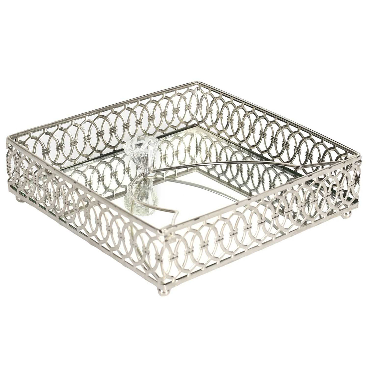 Servilletero Metal Plateado Home Deco Factory image number null