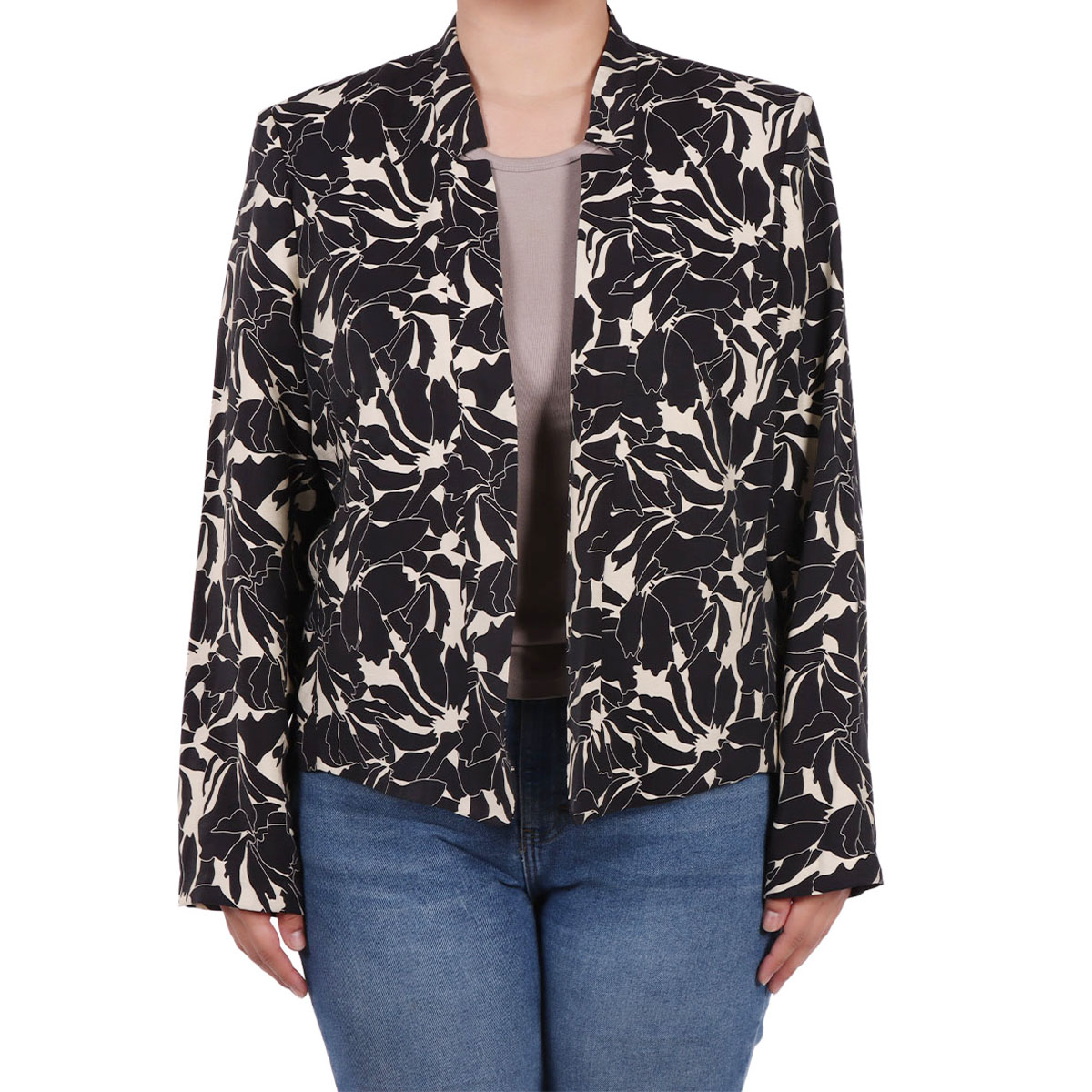 Saco Estampado Manga Larga Casual Diva para Mujer Curvy image number null
