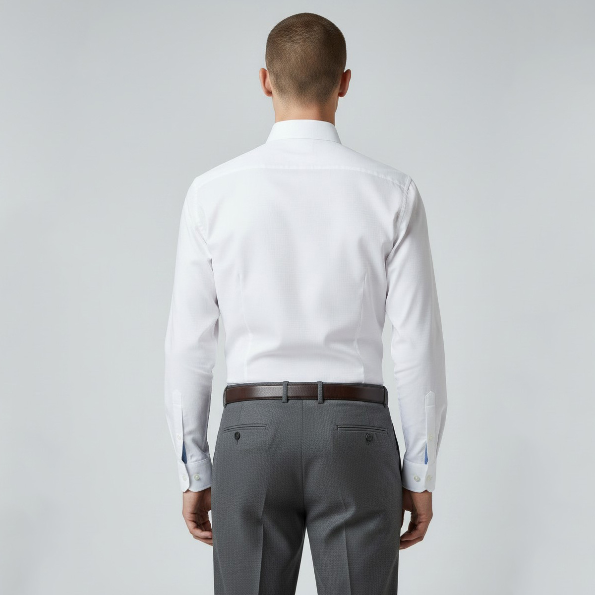 Camisa de Vestir Slim Fit Blanca Chaps Manga Larga para Hombre image number null