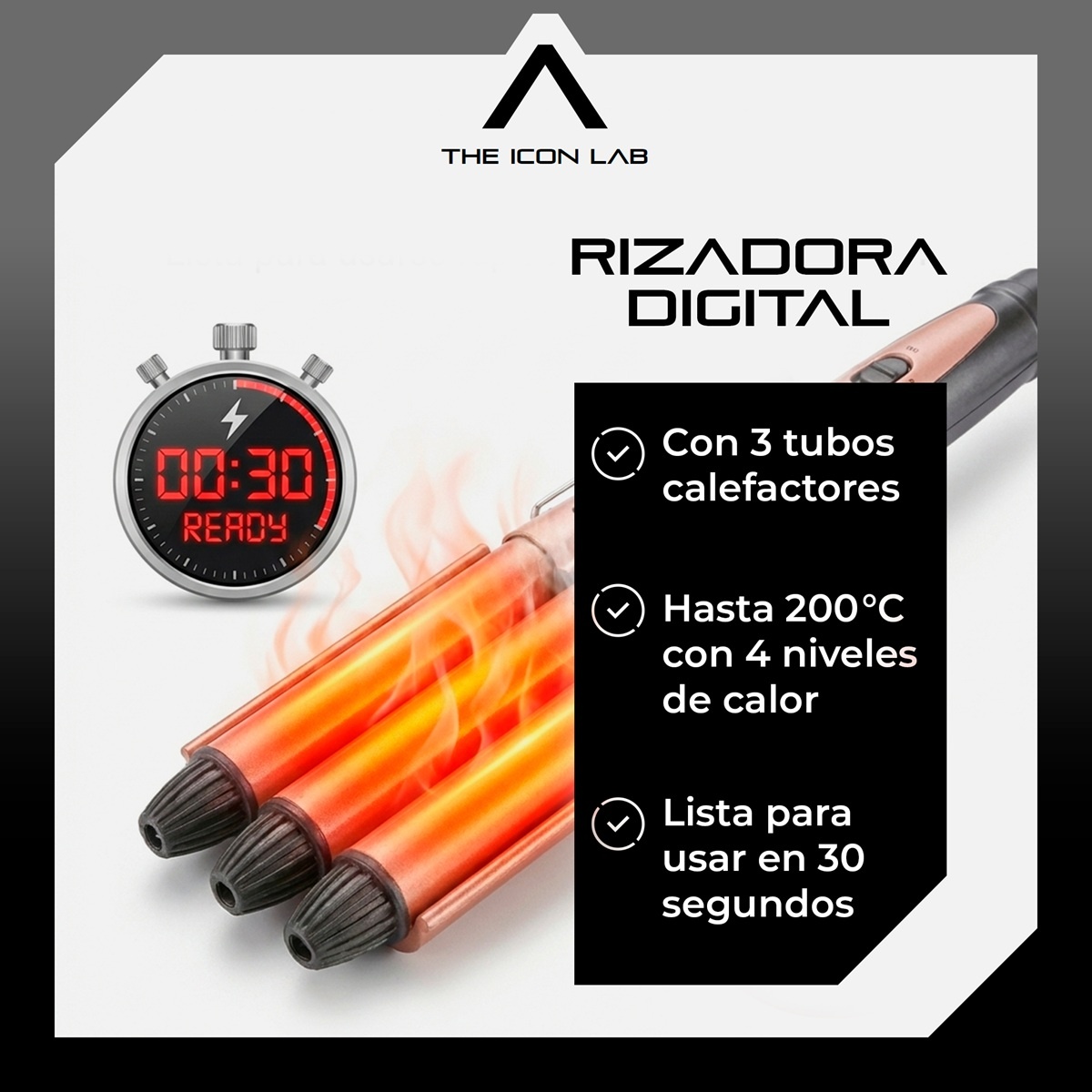Rizadora Digital Plegable The Icon Lab image number null