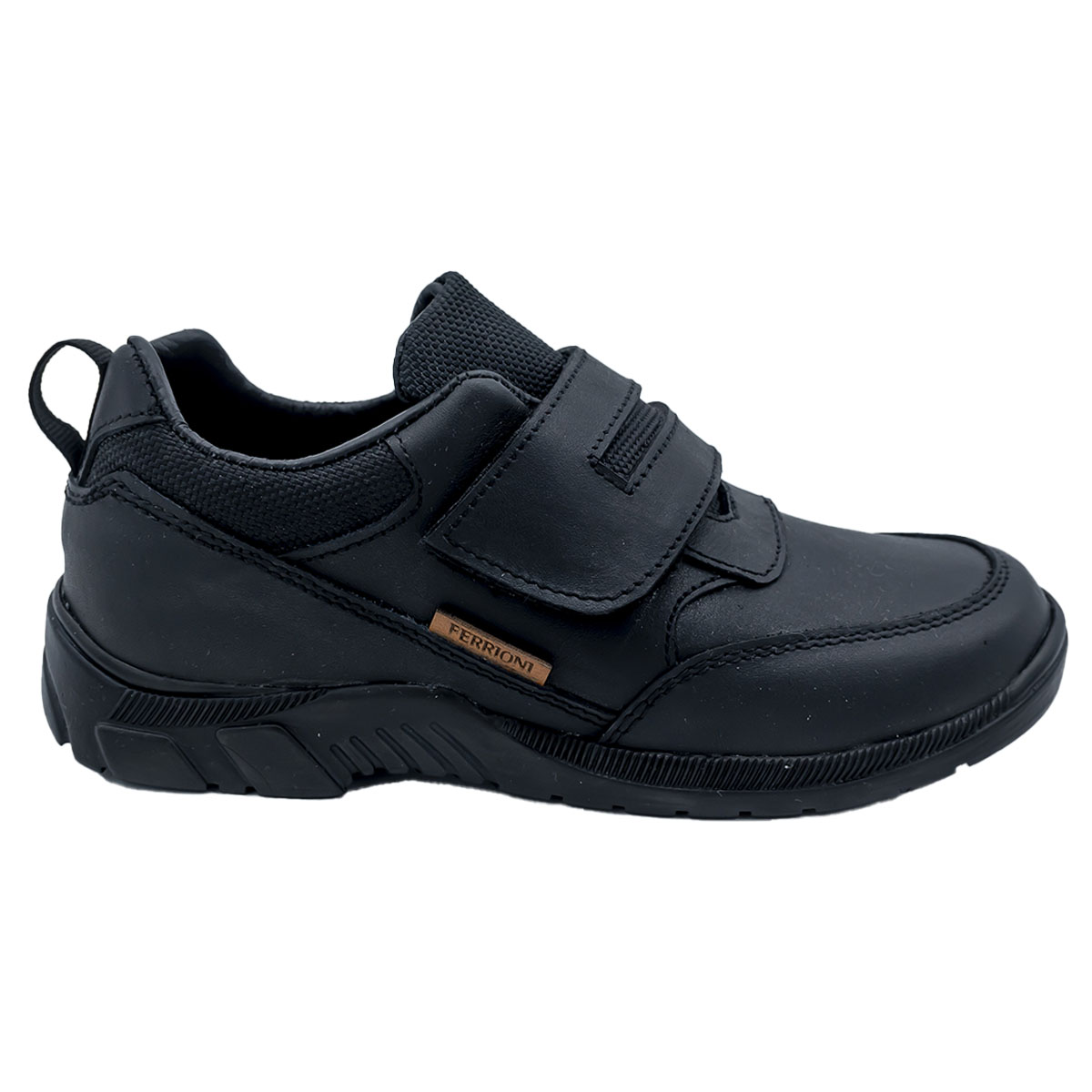 Zapato Escolar con Velcro 15-17 Negro para Ni&ntilde;o FERRIONI image number null