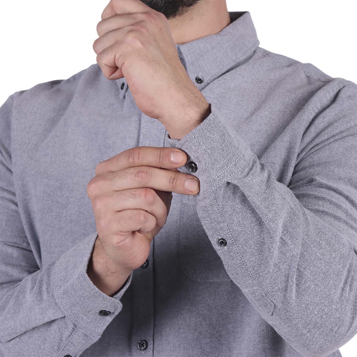 Camisa Oxford Manga Larga Dise&ntilde;o Liso Jeanius para Hombre image number null