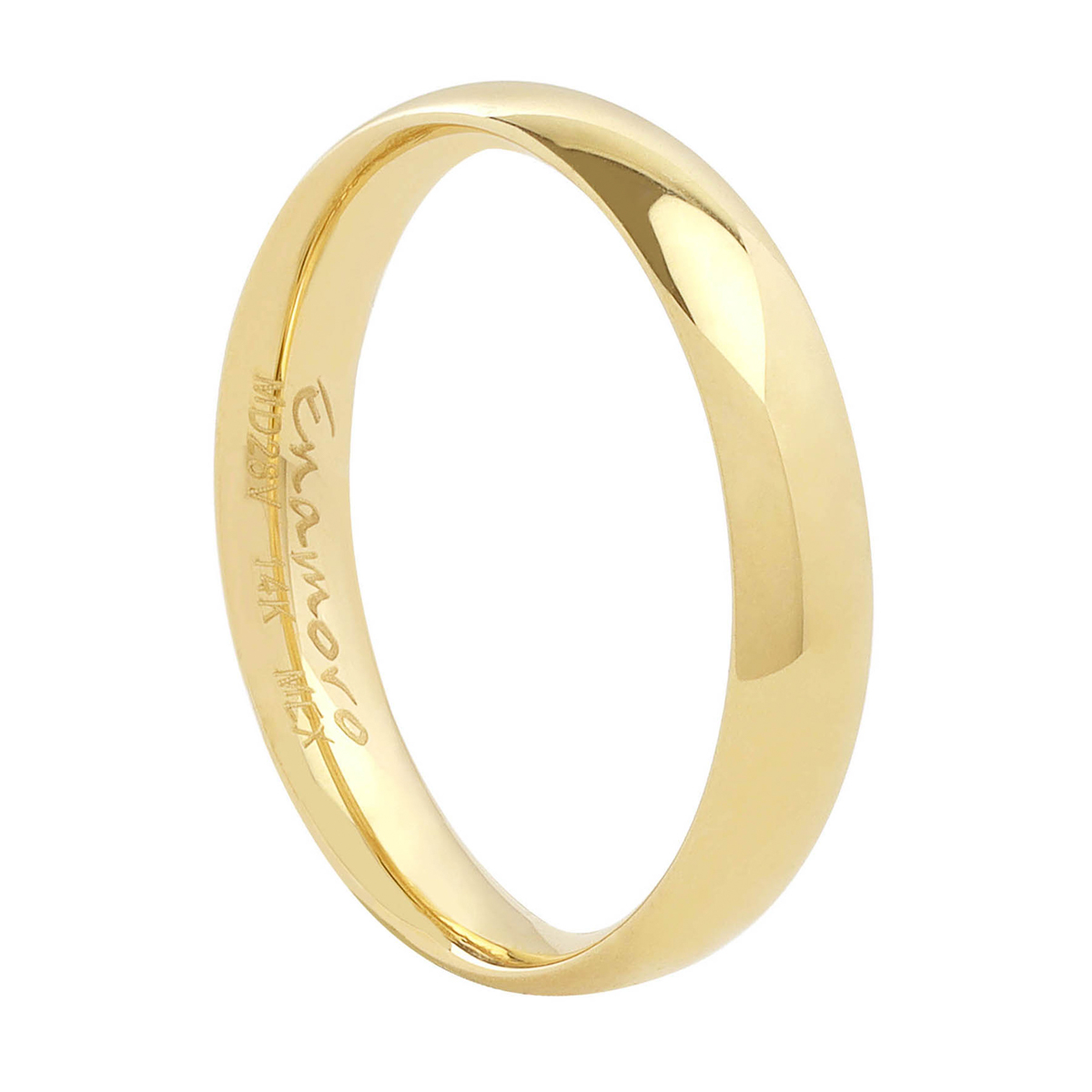 Argolla Oro Amarillo 14K  Confort&nbsp;4mm Enamoro image number null