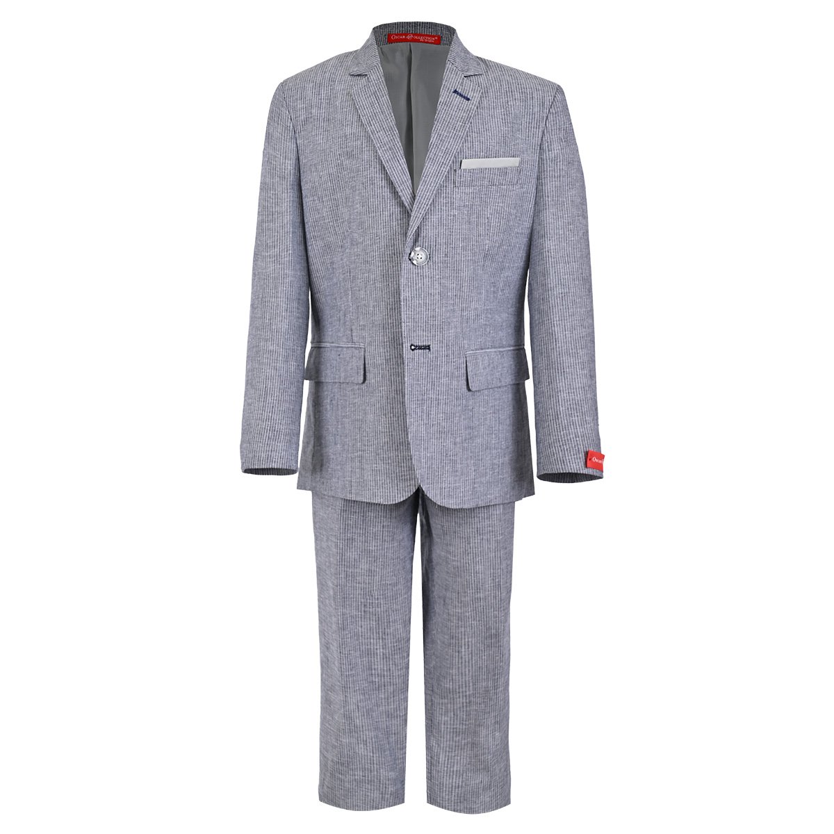Traje Lino Rayas 2Pzas Azul Marino Para Ni&ntilde;o image number null