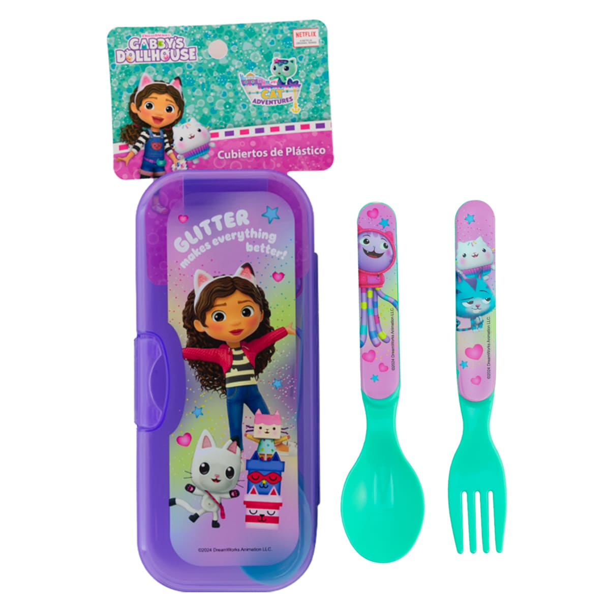 Juego De Cubiertos De Pl&aacute;stico Gabby Doll House FUN KIDS image number null