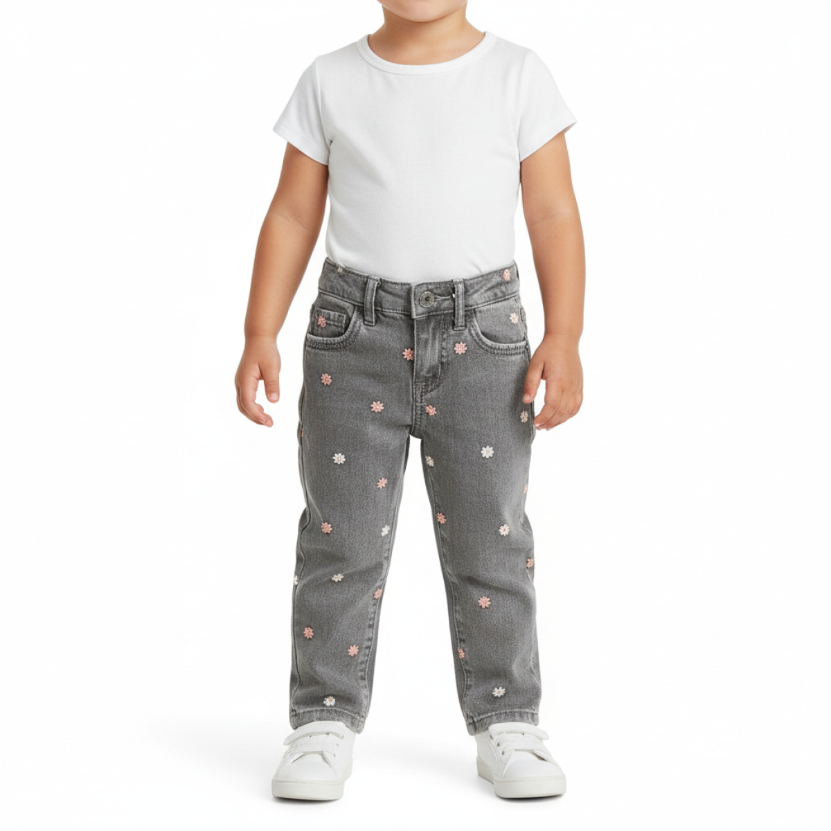 Jeans Bordado Bethaelizabetha Para Beb&eacute; Ni&ntilde;a image number null