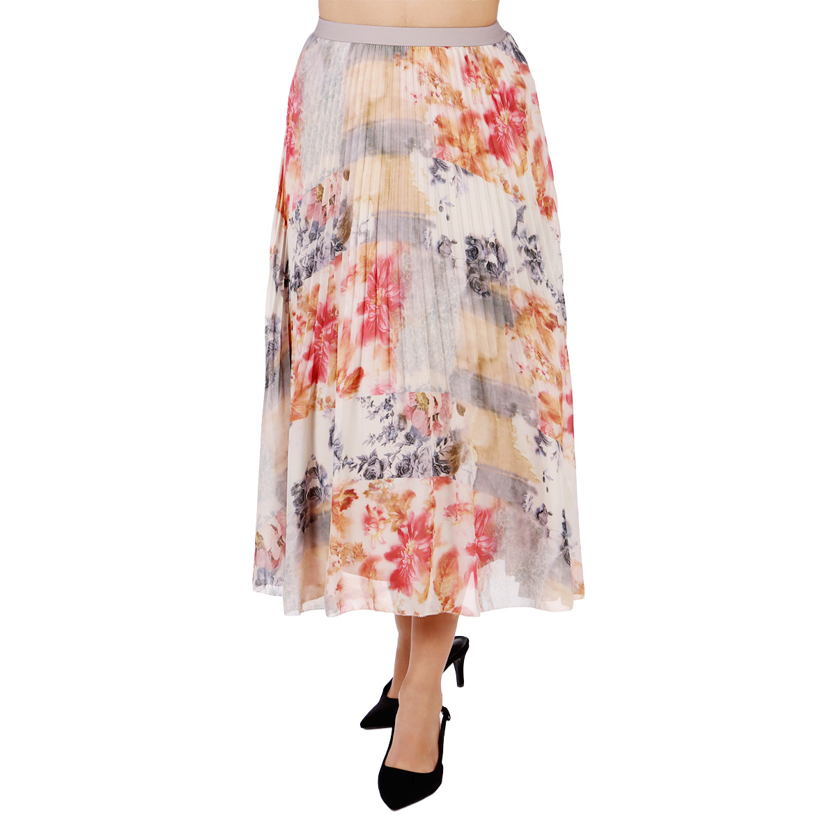 Falda Larga Plisada Black Tape Mujer image number null