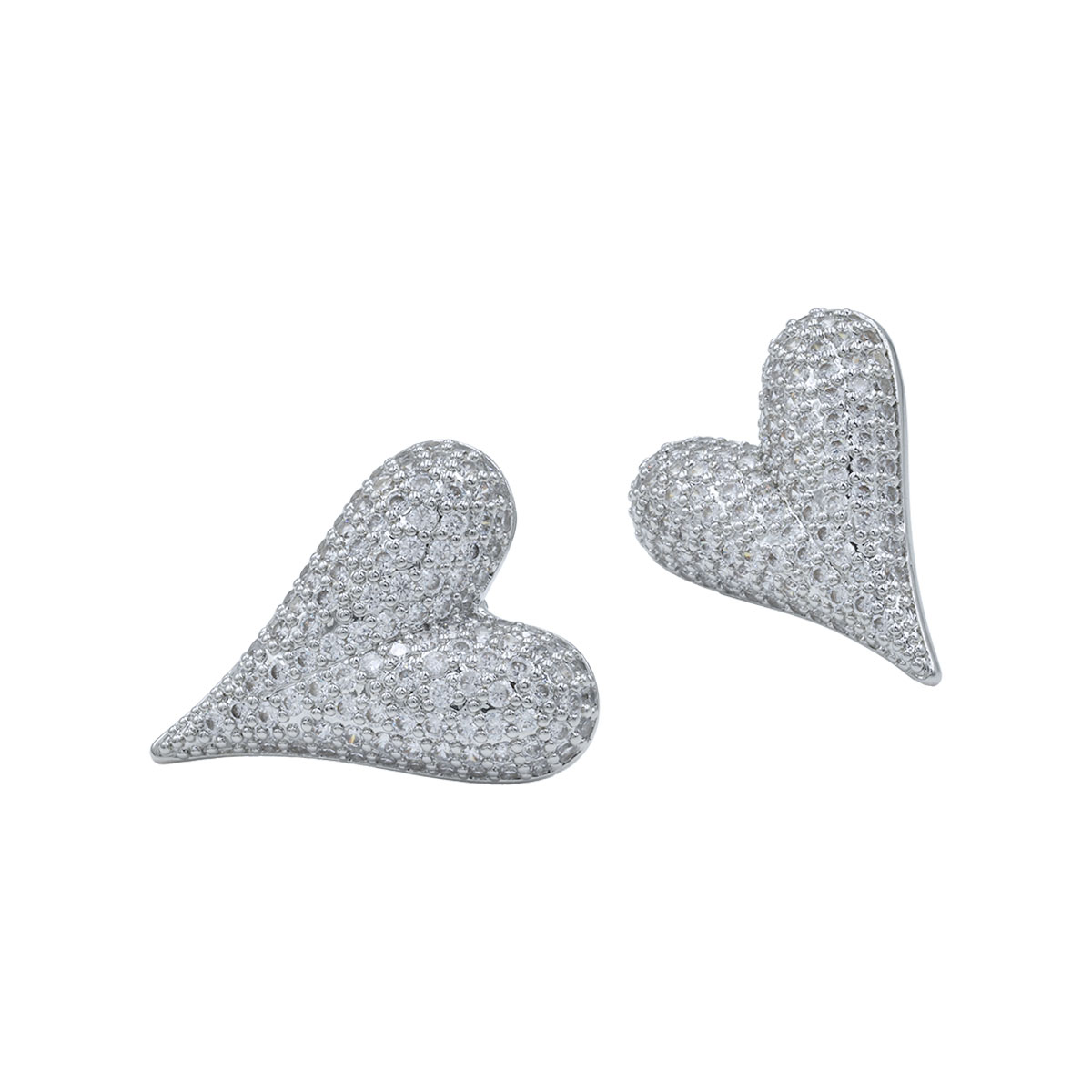 Aretes Corazon Plateado Lulu image number null