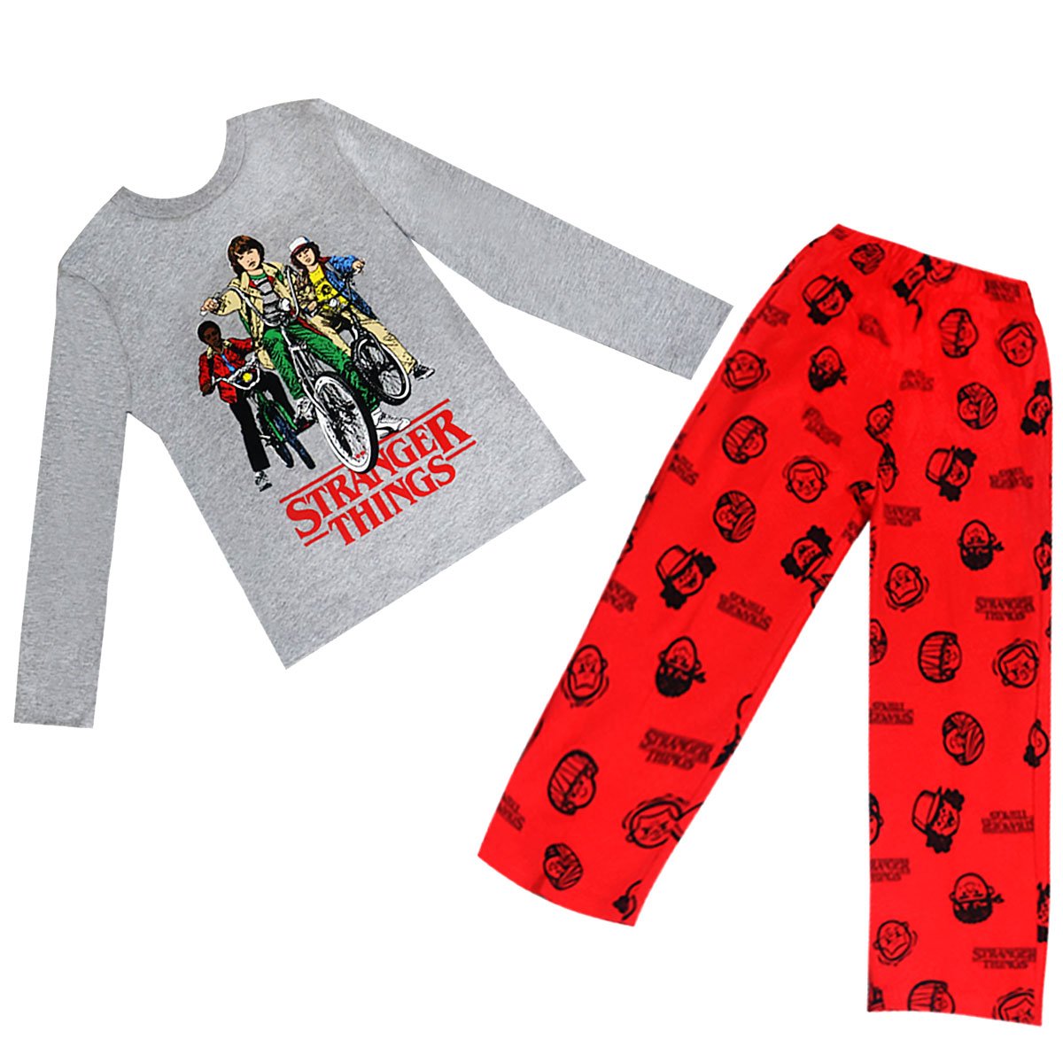Pijama de Playera Manga Larga y Pantal&oacute;n con Dise&ntilde;o Stranger Things para Ni&ntilde;o image number null