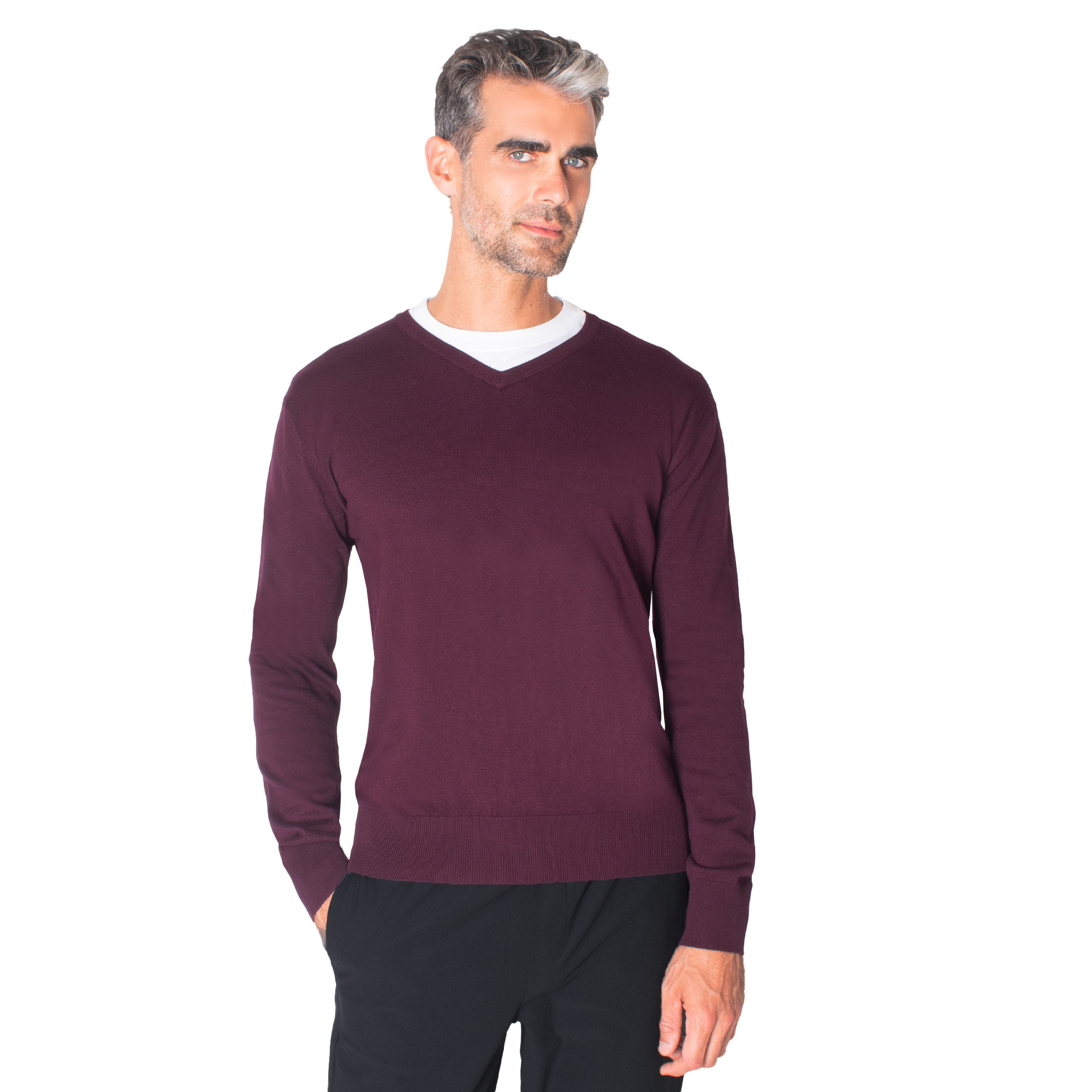 Su&eacute;ter Regular Fit Cuelllo V Generra para Hombre image number null