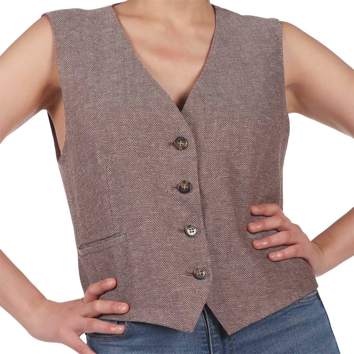 Chaleco Botones al Frente Elegante Casual OVS para Mujer image number null