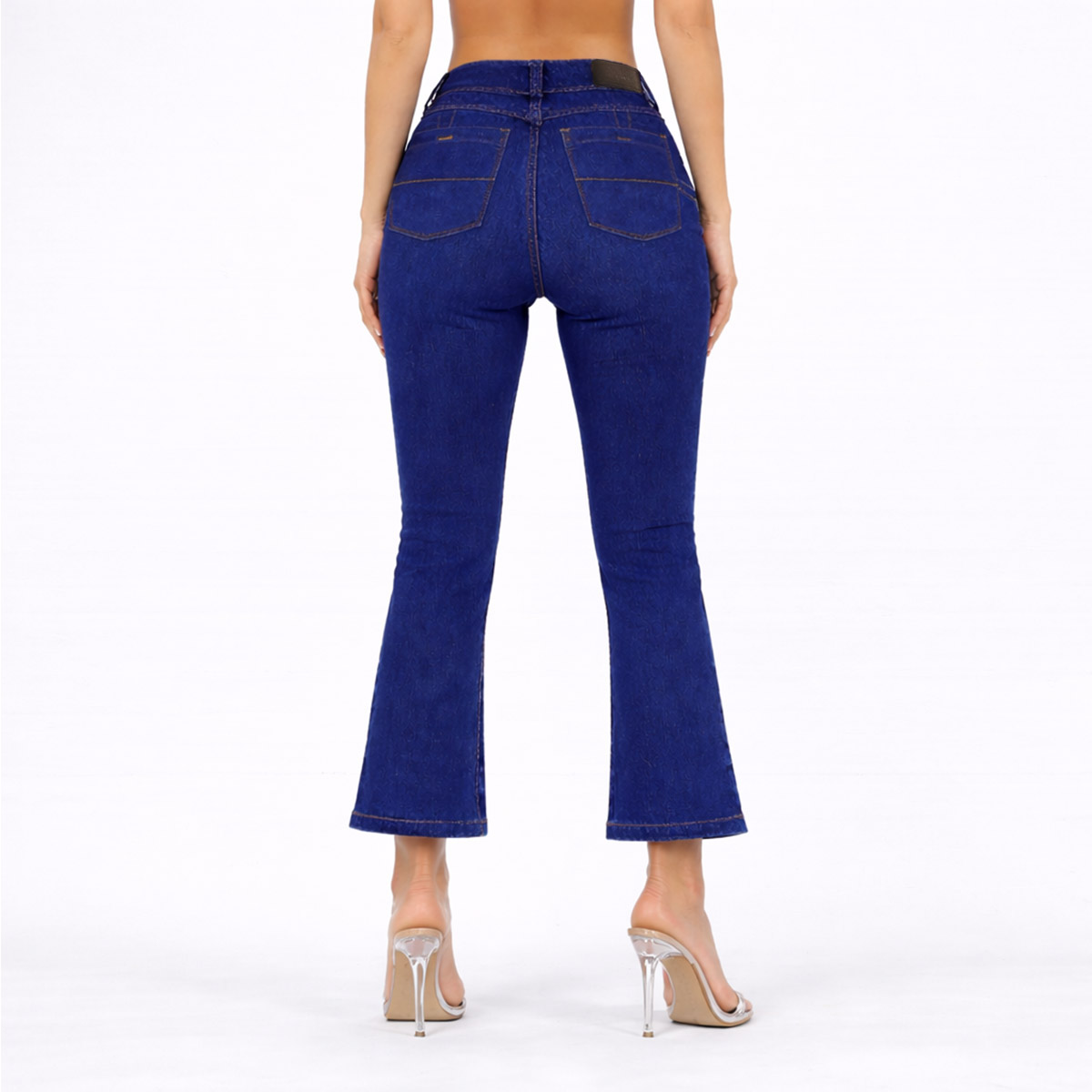 Jeans Pump Up Corte Flare Cropped Beronna Para Mujer Petite image number null