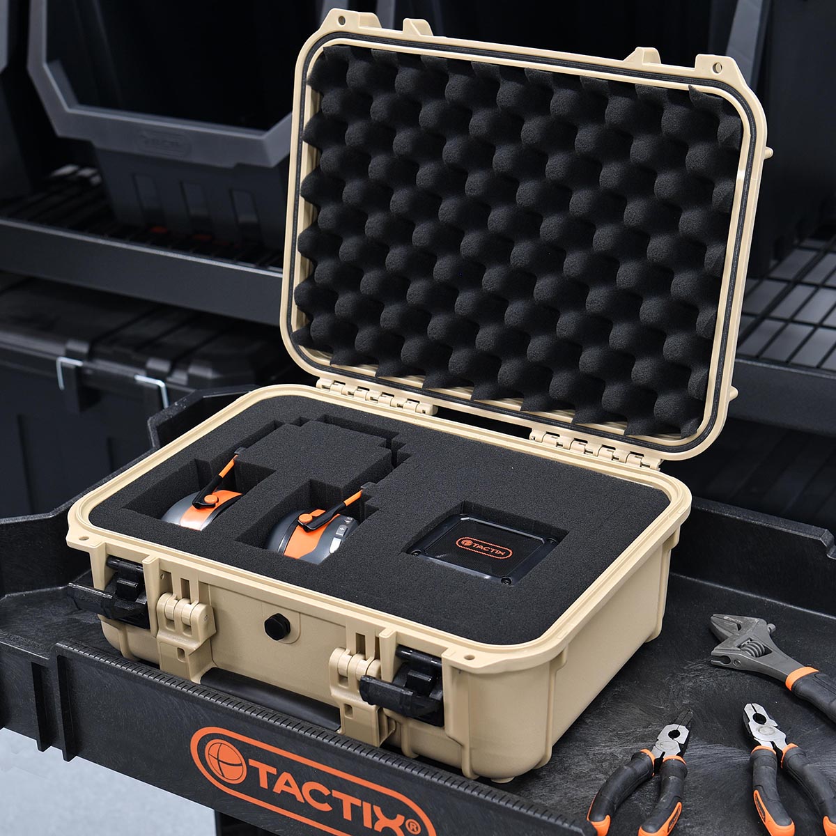 CAJA PROTECTORA TAMA&Ntilde;O L GRANDE COLOR TAN image number null