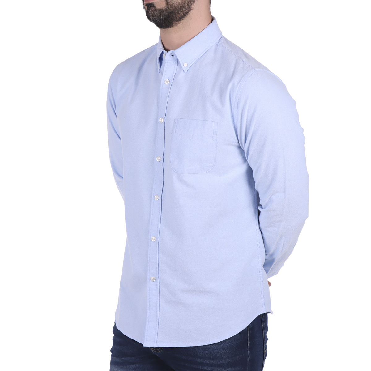 Camisa Oxford Manga Larga Dise&ntilde;o Liso Jeanius para Hombre image number null