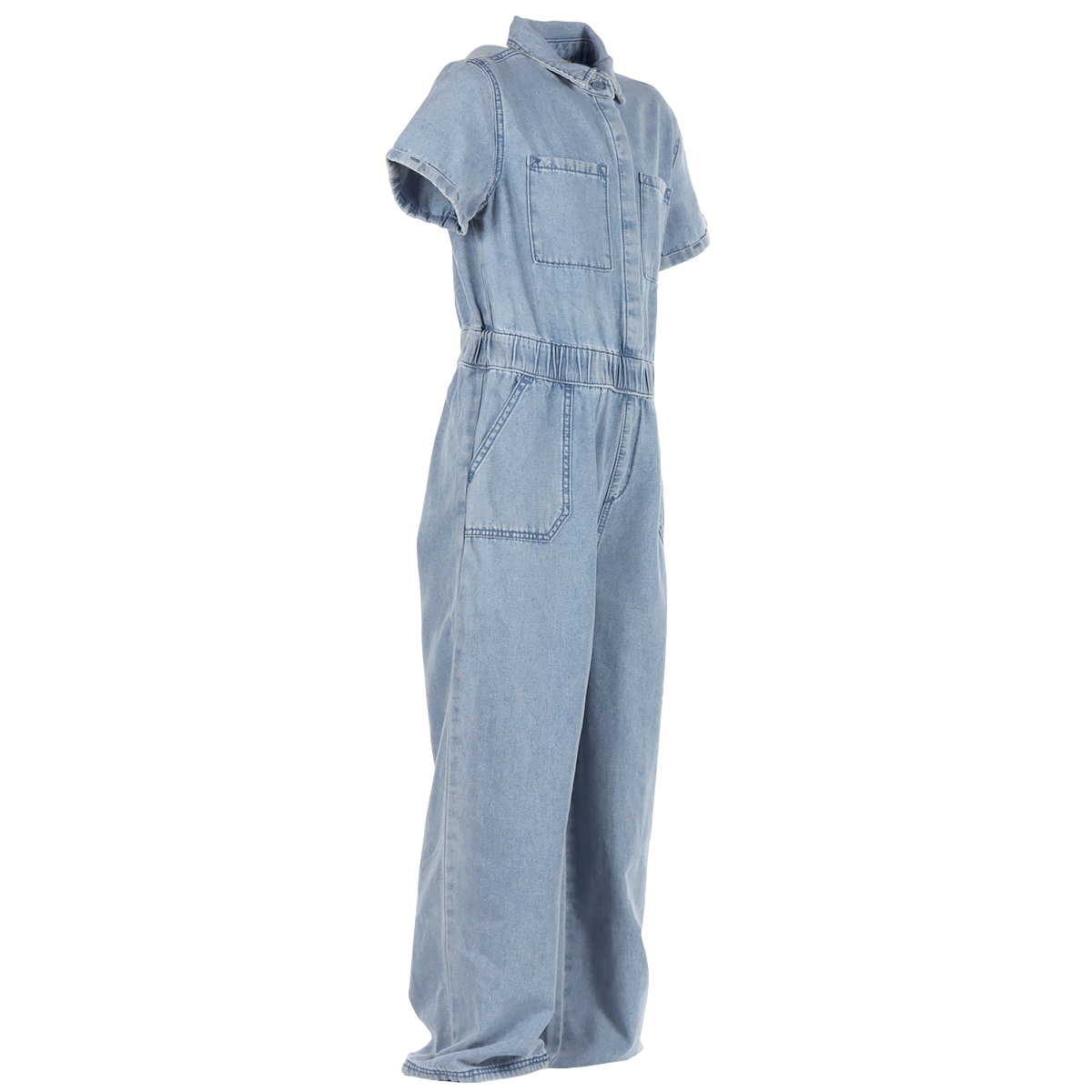 Jumpsuit Mezclilla Manga Corta Resorte Cintura Jeanious Ni&ntilde;a image number null