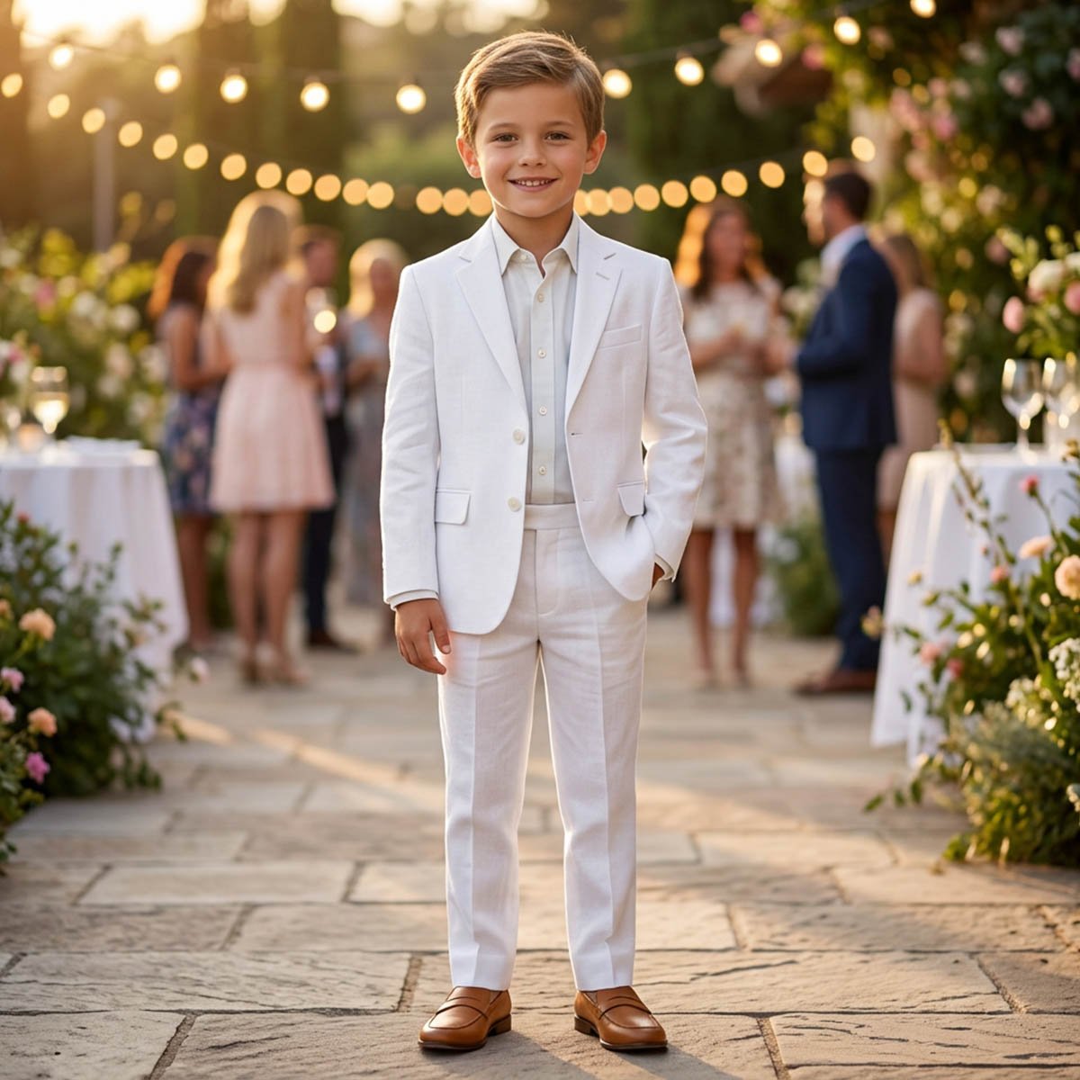 Traje Ni&ntilde;o 2Pzas Blanco image number null