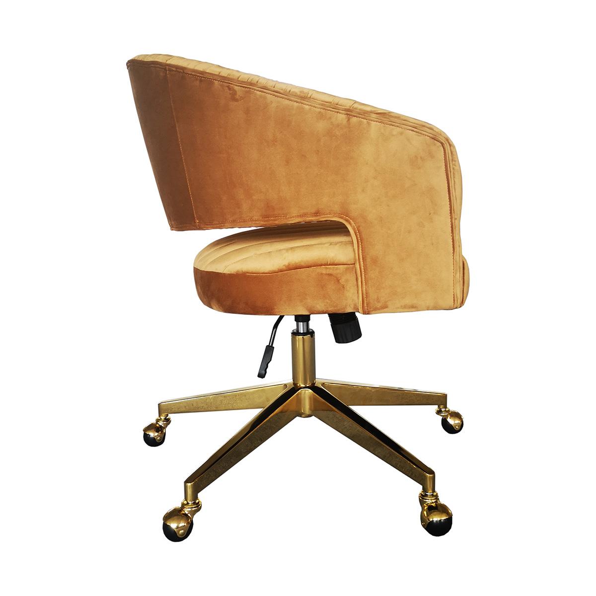 Silla De Escritorio Ocre Gold Vintage Home image number null