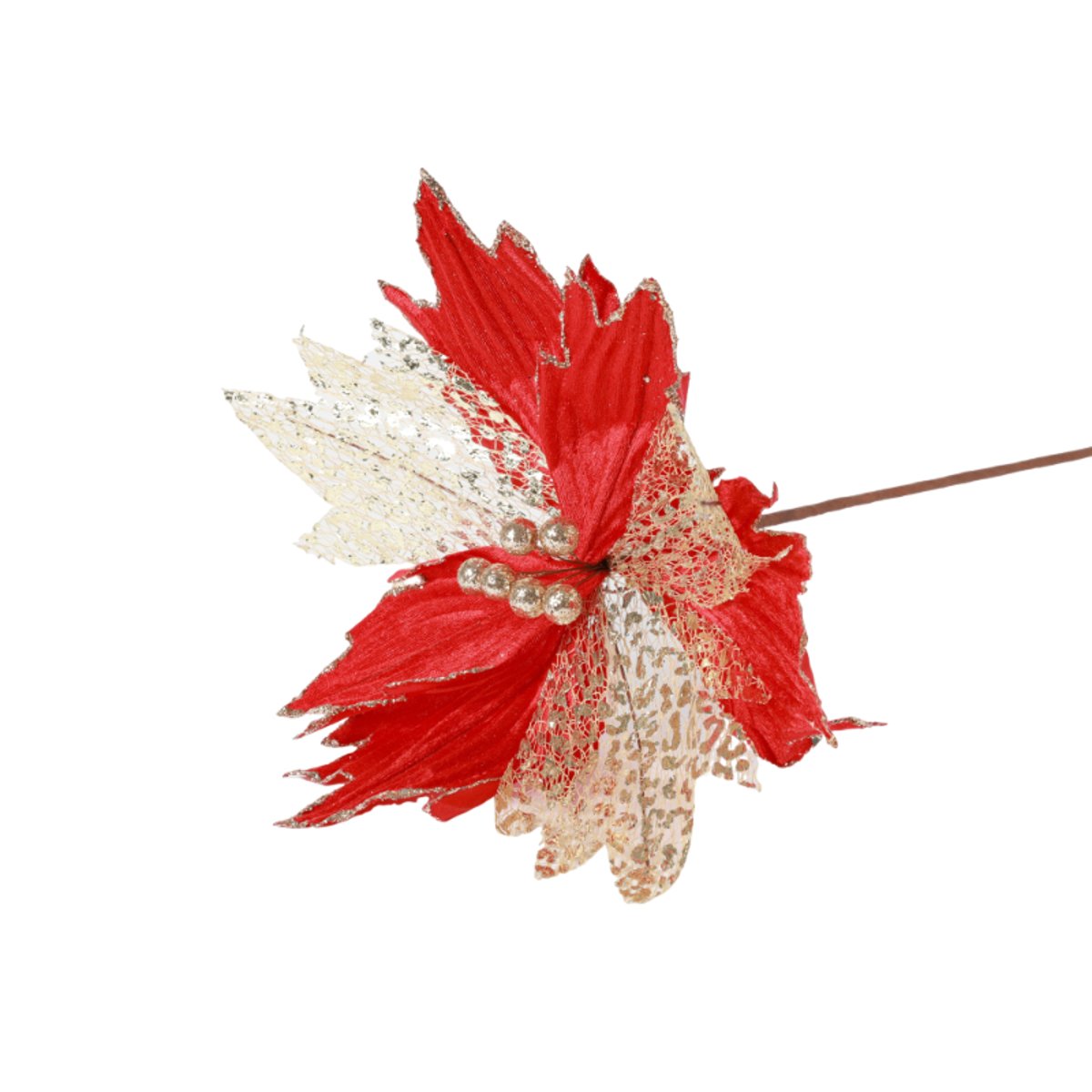 Flor De Navidad 32Cm, Tallo 50Cm Ak-076 image number null
