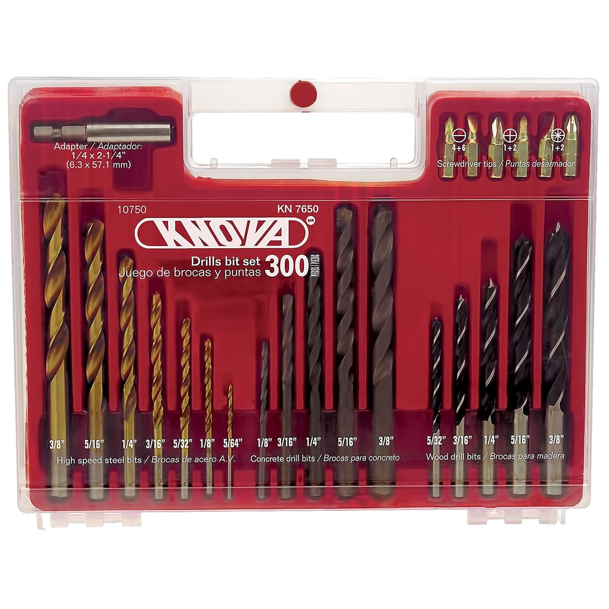 Juego De Brocas Y Puntas 300 Piezas Knova image number null