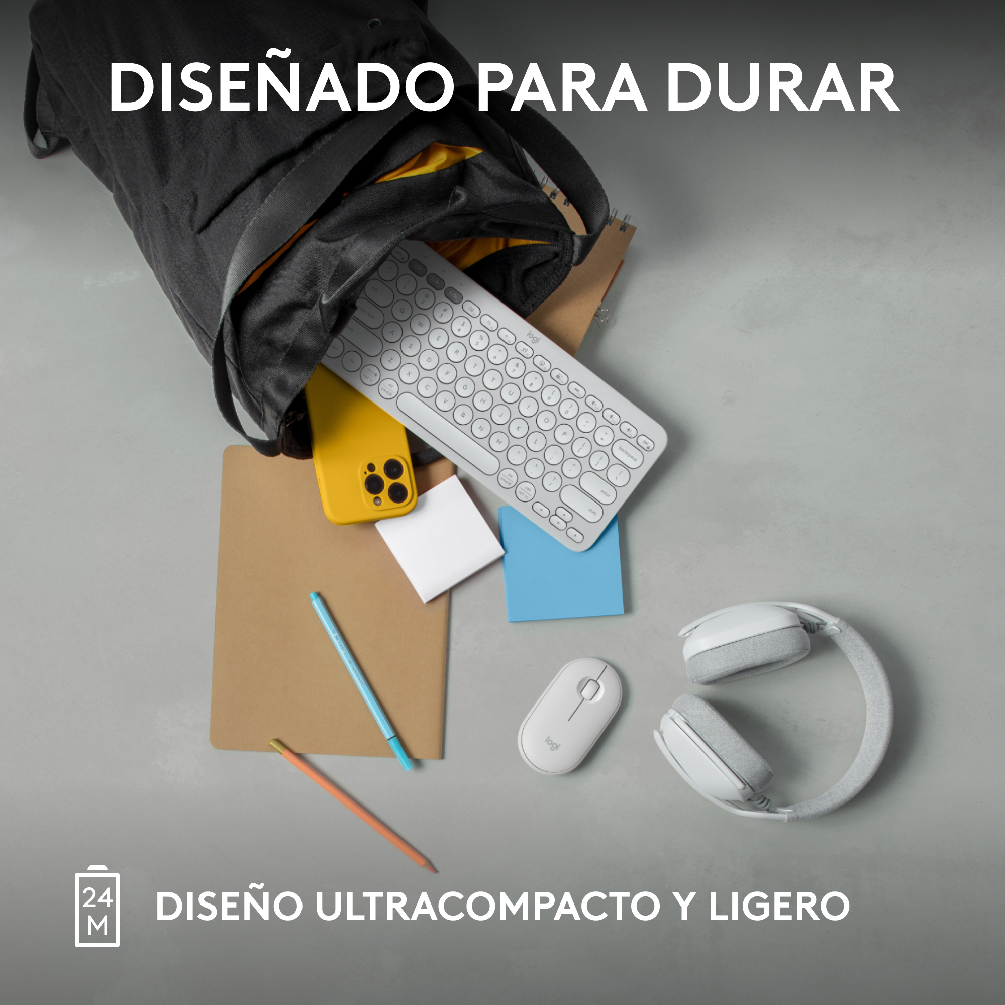 Mouse Inal&aacute;mbrico Pebble 2 M350s image number null