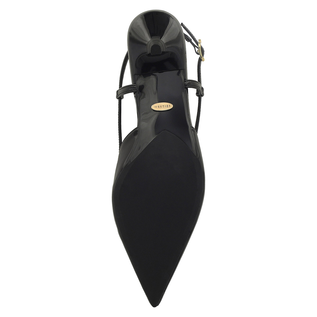 Zapatilla Dise&ntilde;o Tipo Slingback Westies Negro con Punta Fina para Mujer image number null