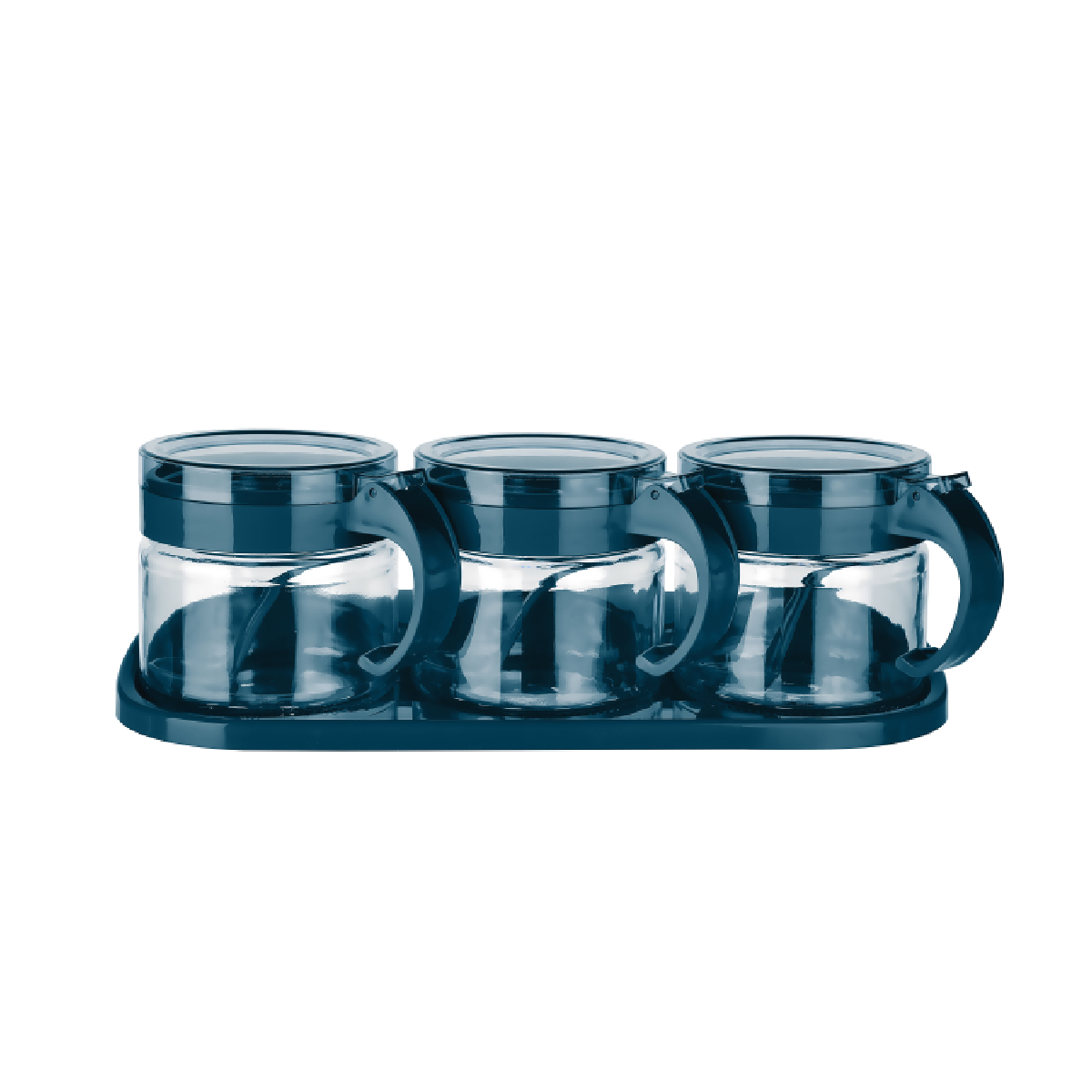 Juego De Especiero Vidrio Con Cuchara 300 Ml image number null