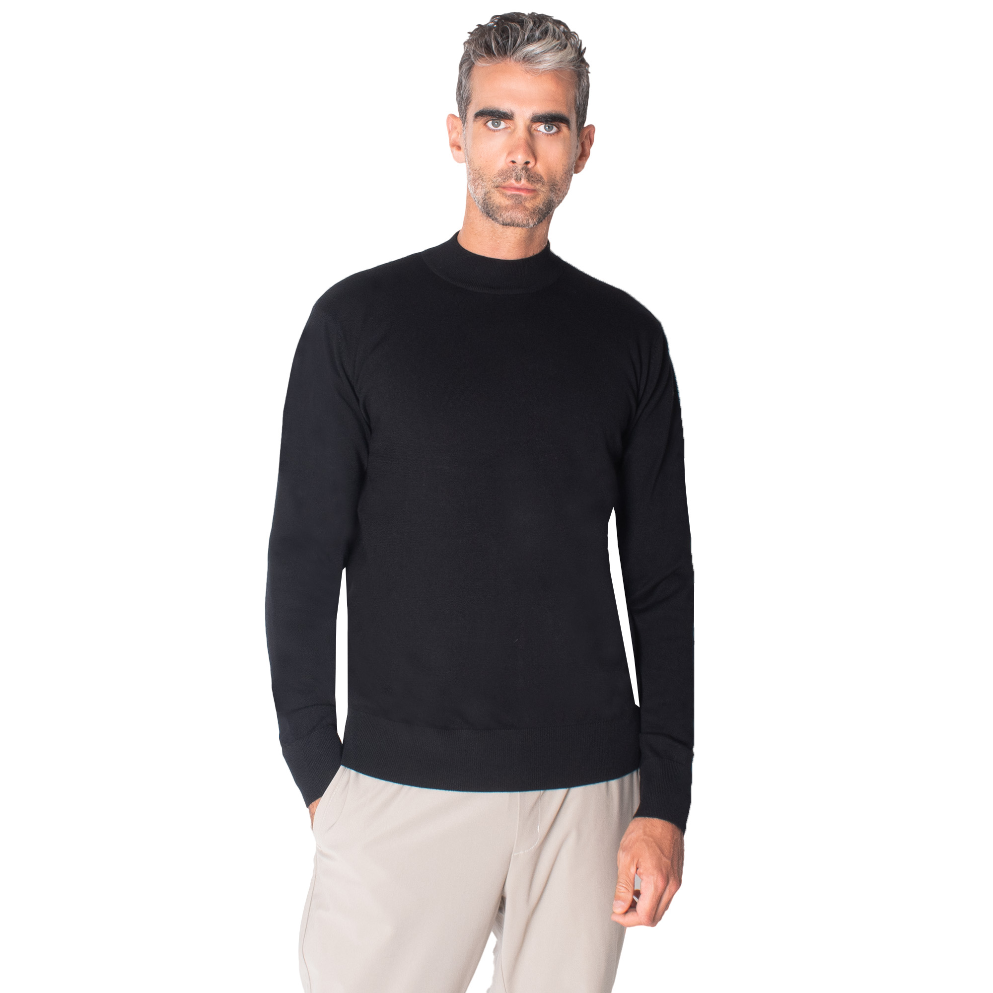 Su&eacute;ter Cuello Mock Generra Regular Fit para Hombre image number null