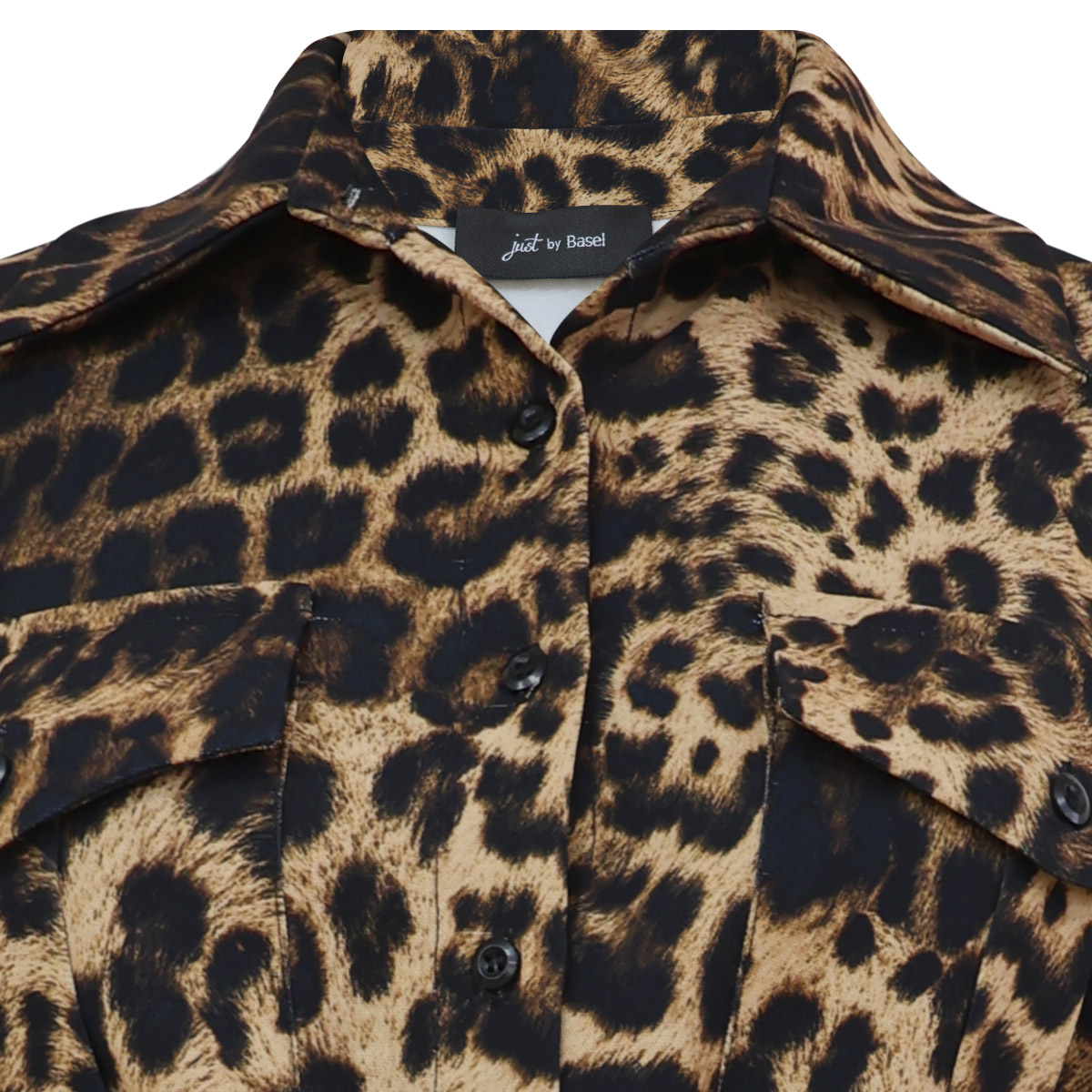 Vestido largo camisero estampado "Safari Chic" para Mujer Petite JUST BY BASEL image number null