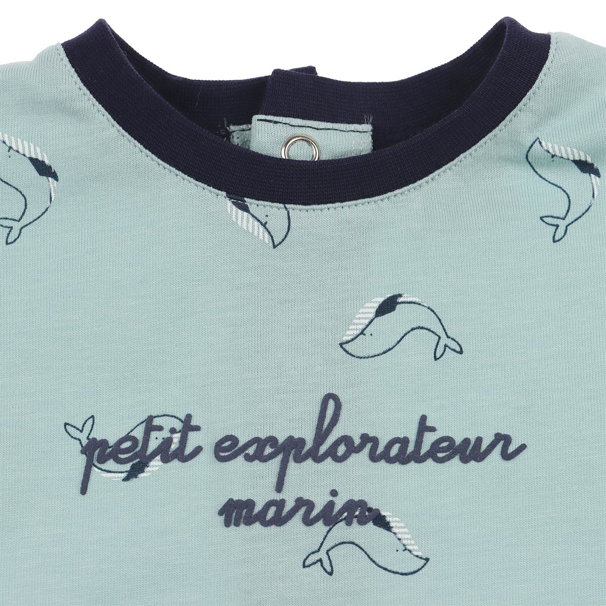 Romper Estampado Ballenas 100% Algod&oacute;n Carosello Beb&eacute; Ni&ntilde;o image number null